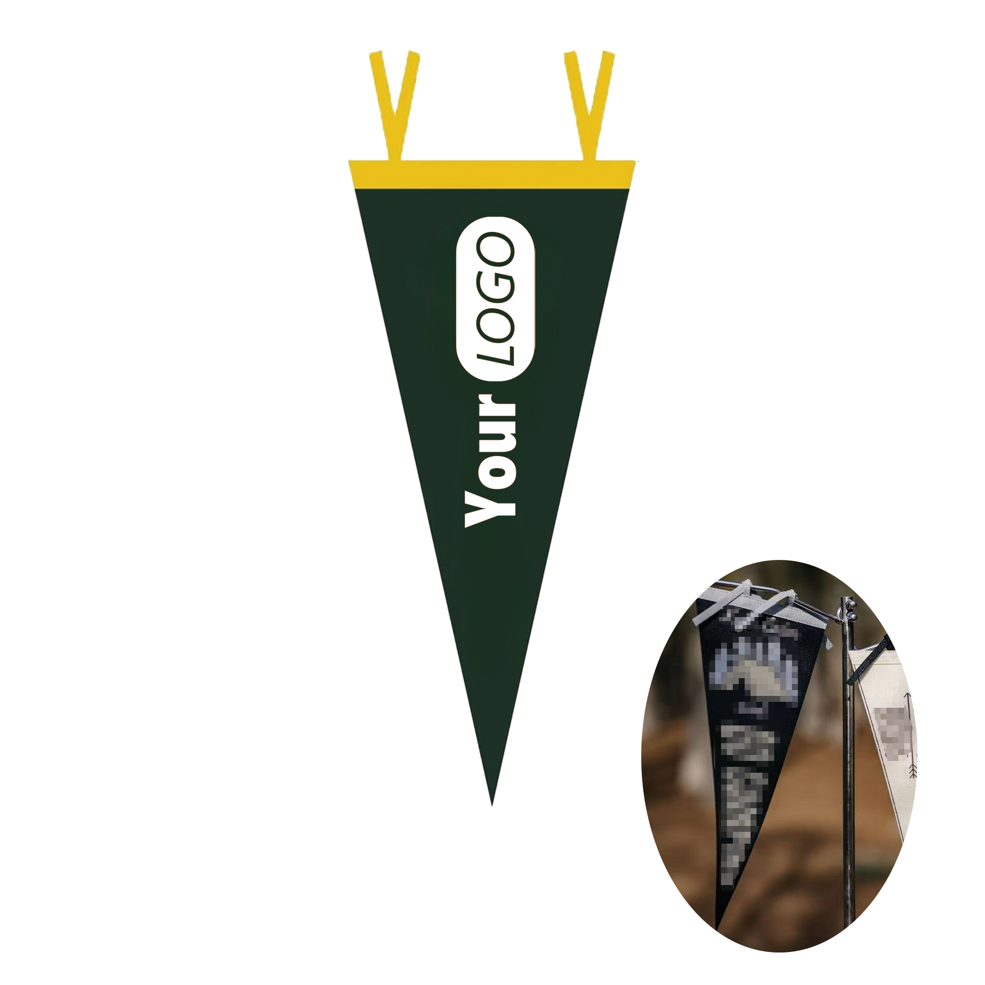 Full Color Felt Pennant Triangle flags 2