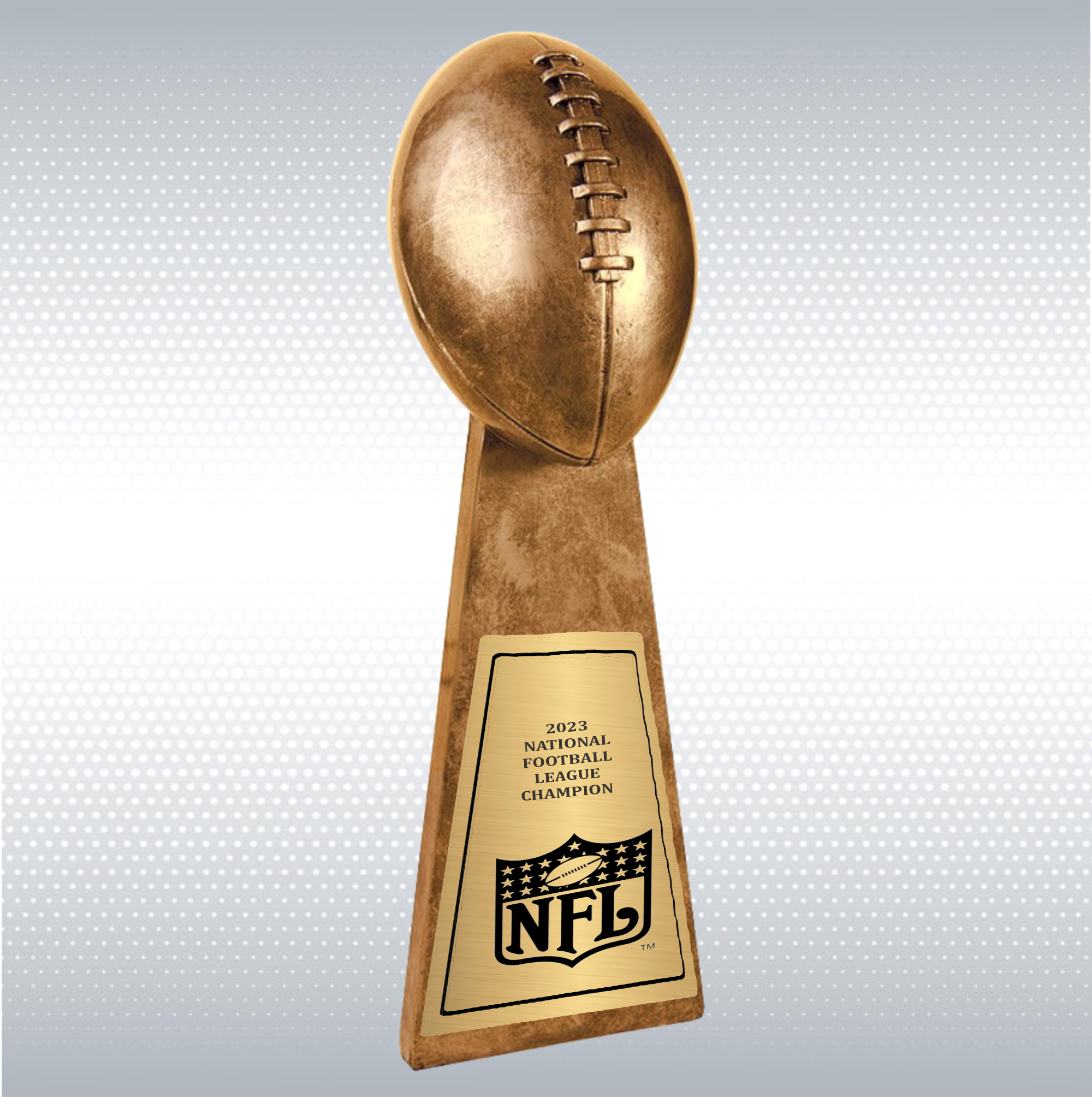 10 1/4" Antique Gold Football Award 10