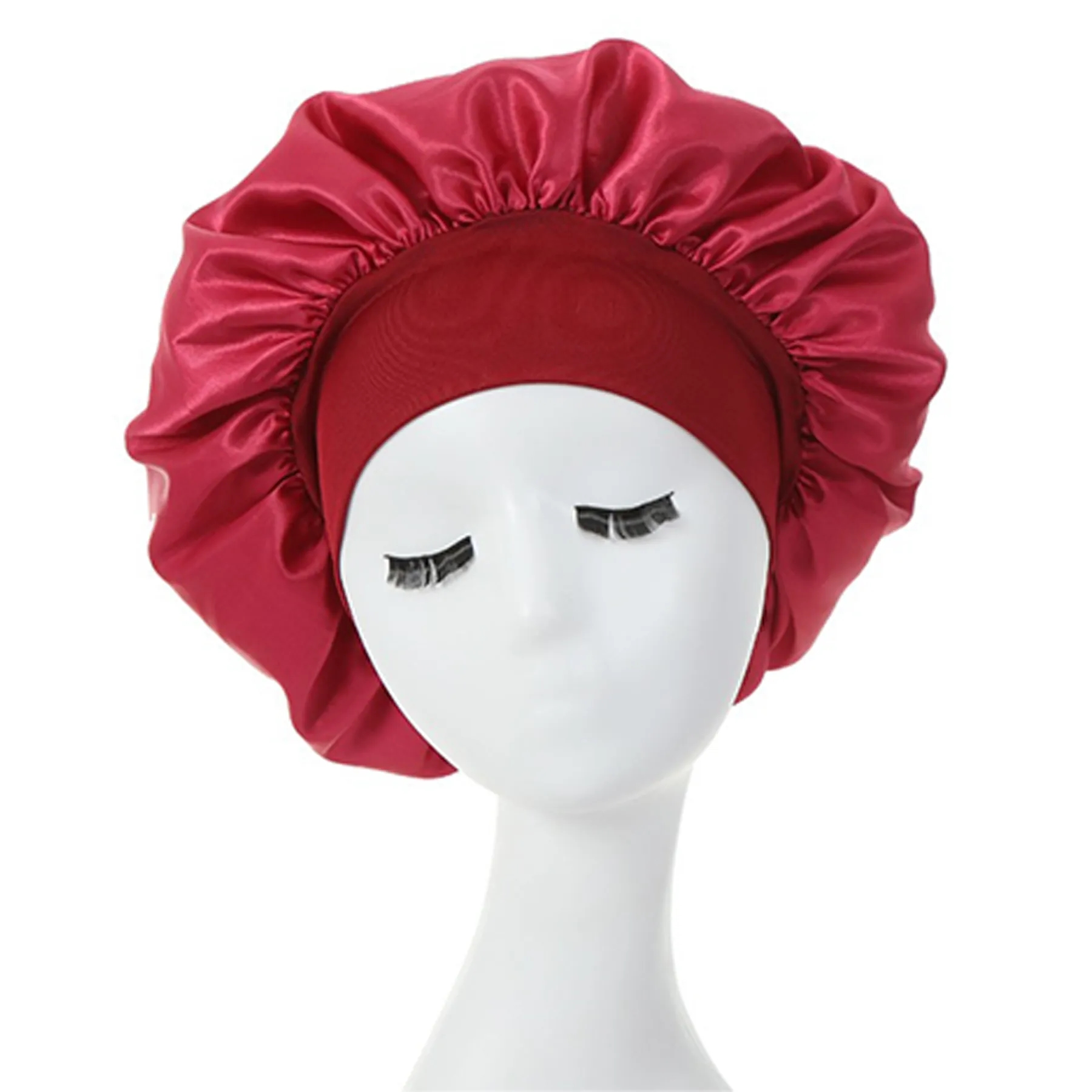 Large Satin Silk Bonnet Sleep Cap 4