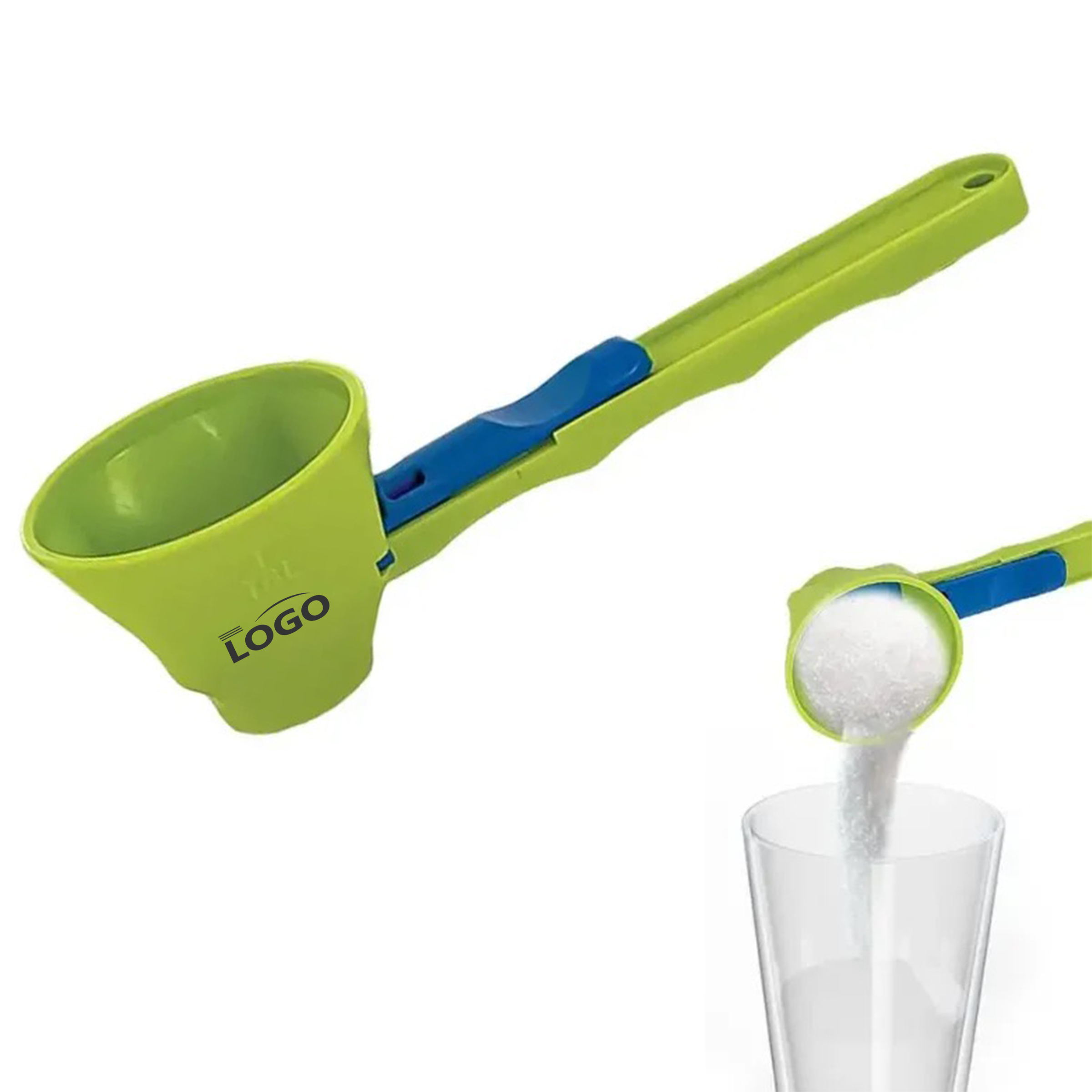 Sliding Scoop with Funnel for Spill-Free Powder Dispensing 4