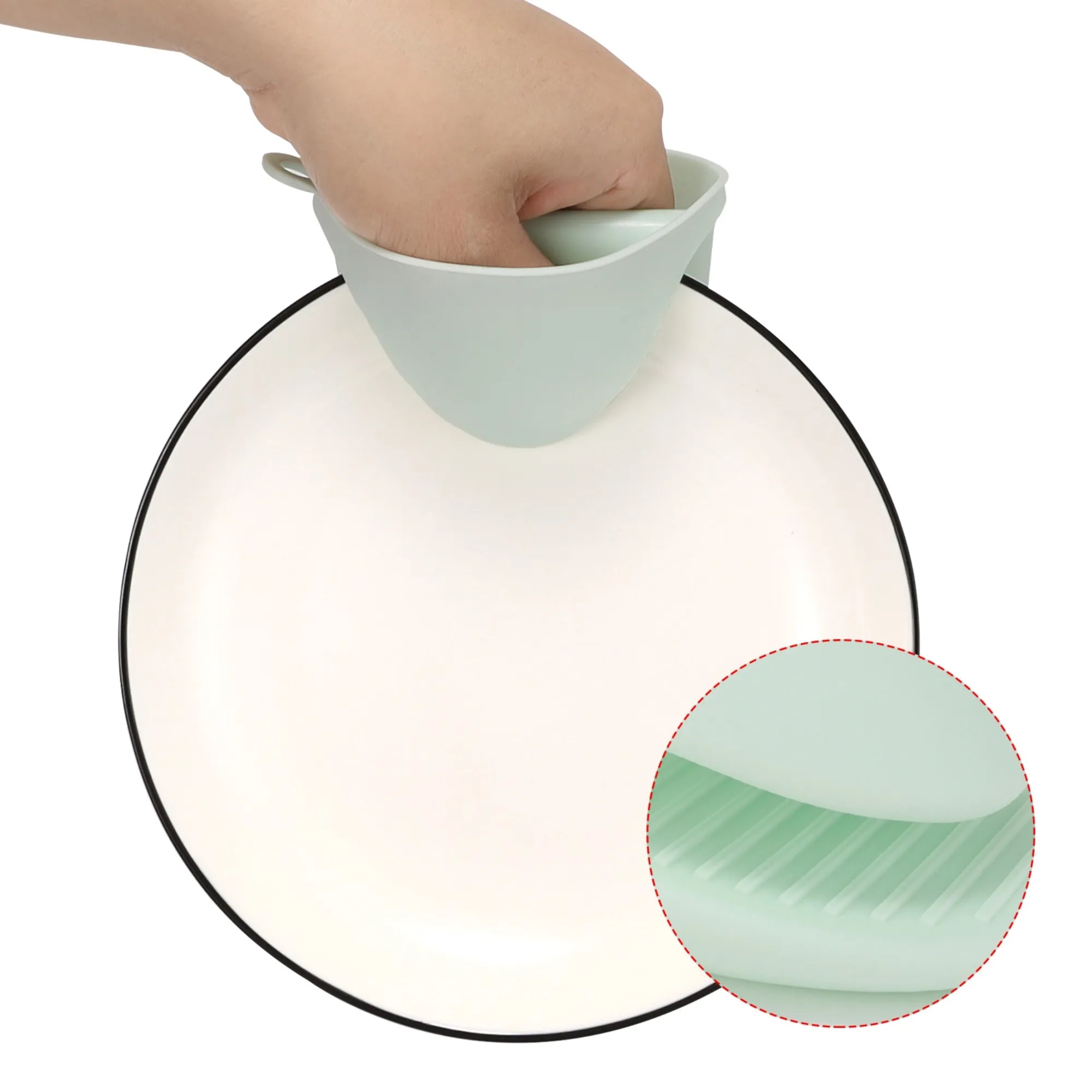 Silicone insulated oven mitt 9