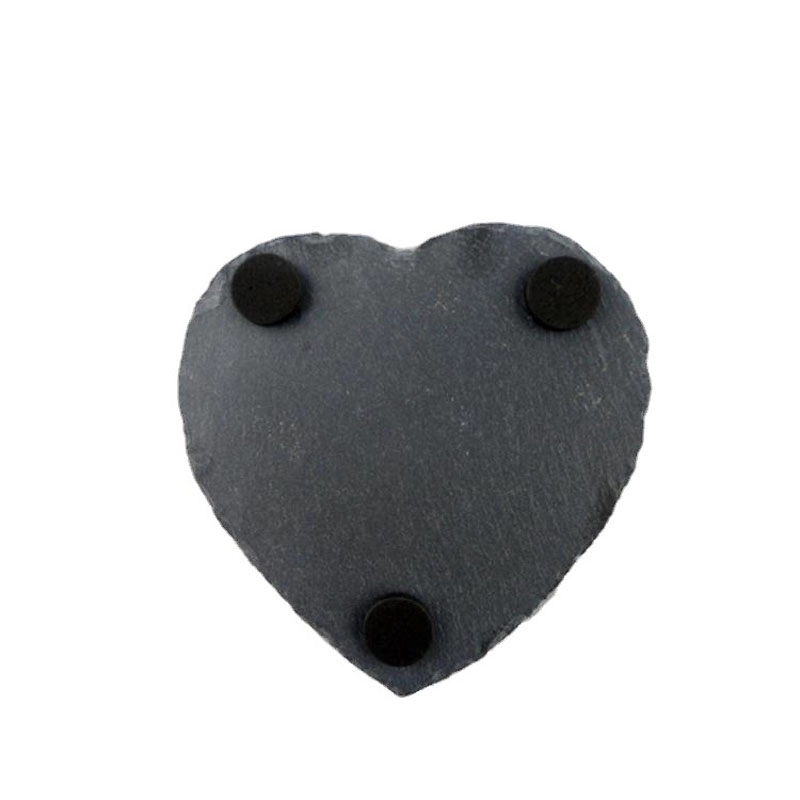 Custom Black heart-shaped  Stone Coasters 3