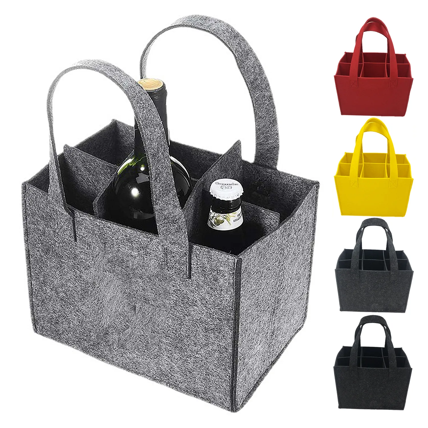 Felt Wine Tote Bag 2