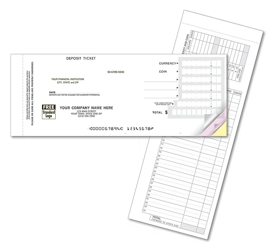 Deposit Tickets Booked - Quick Entry Format 1