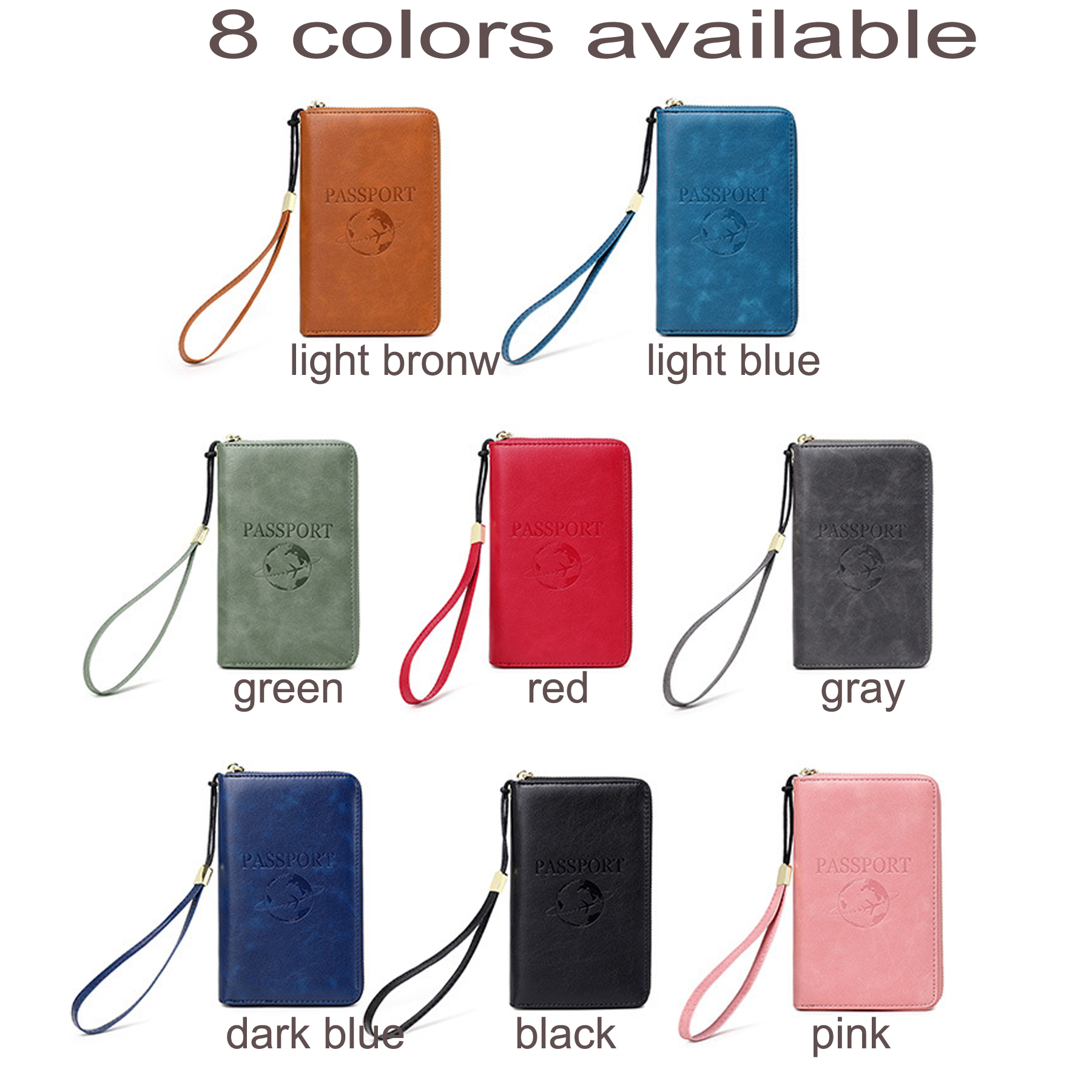 Zippered Travel Passport Wallet with Multiple Pockets 6