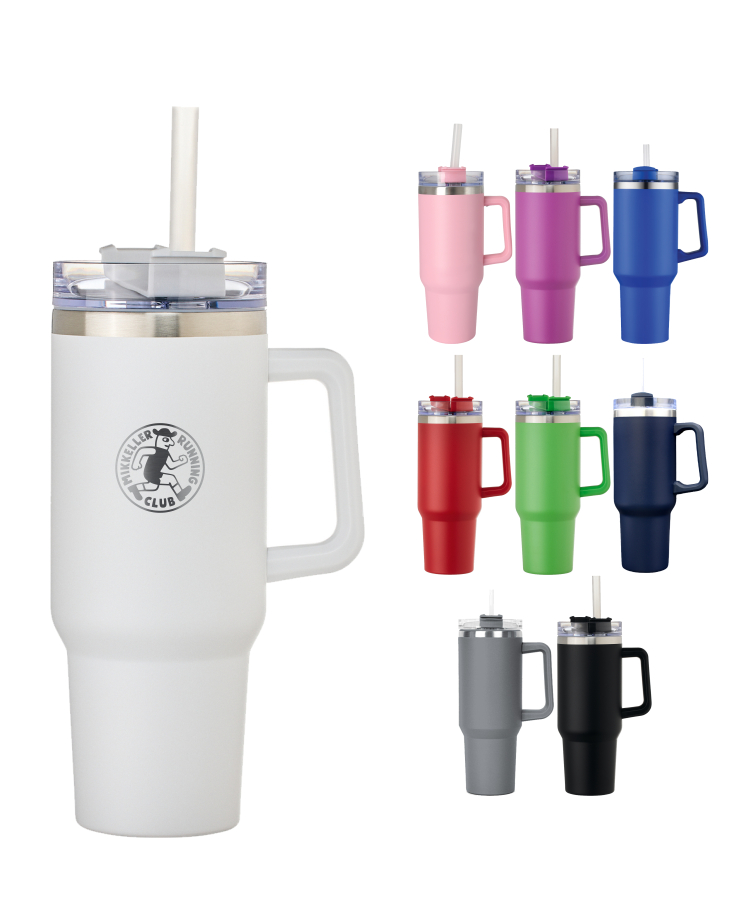 Union Printed - 40oz SS Double Wall Vacuum Mug & Straw Lid with Twist Closure 12