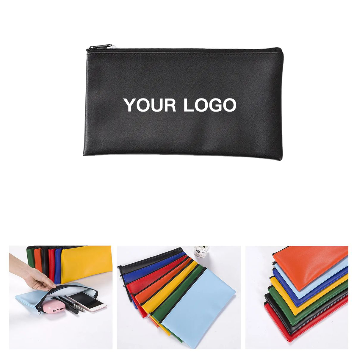 Laser Engraved Leather Deposit Pouch 4