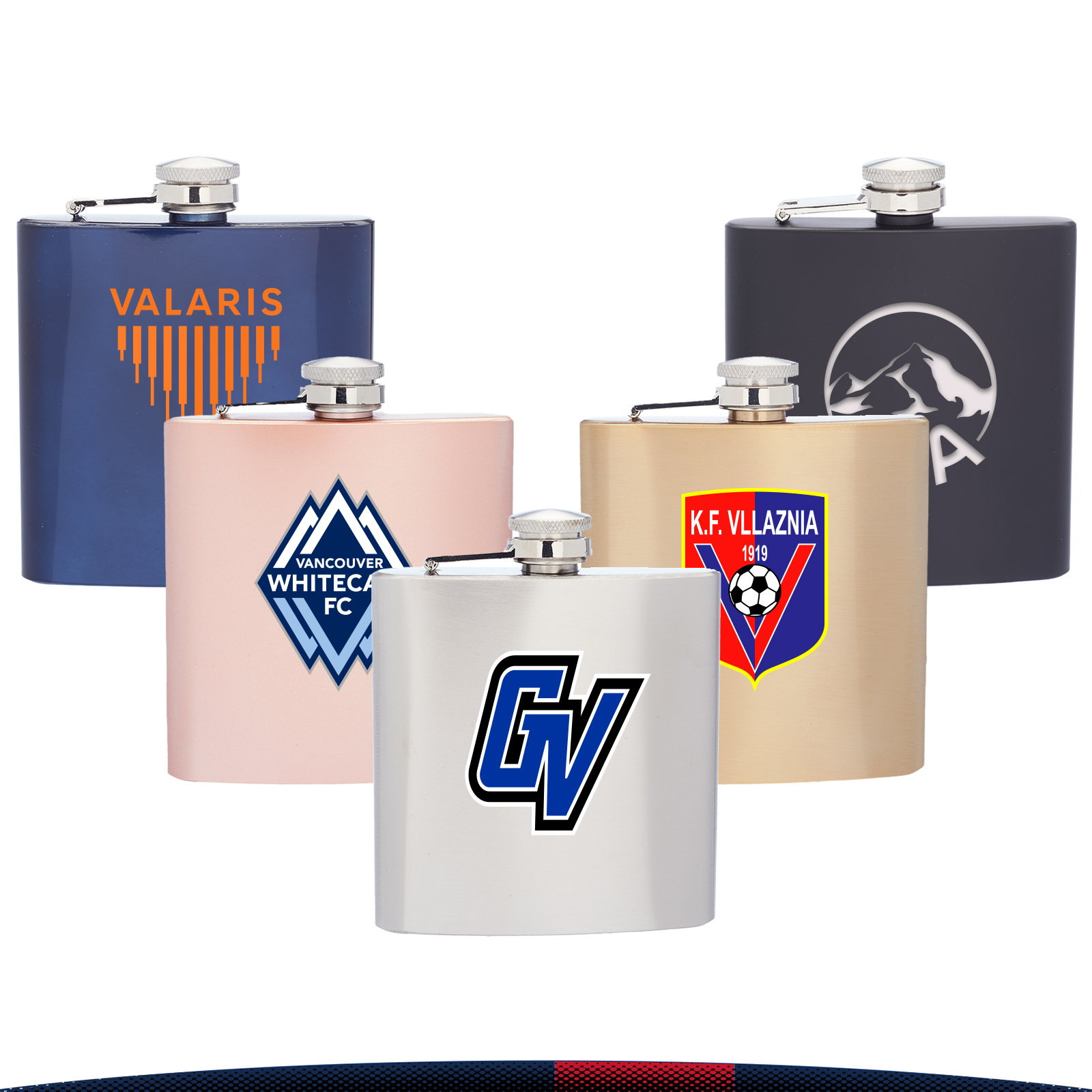 6 oz. Clve Stainless Steel Hip Flasks 7
