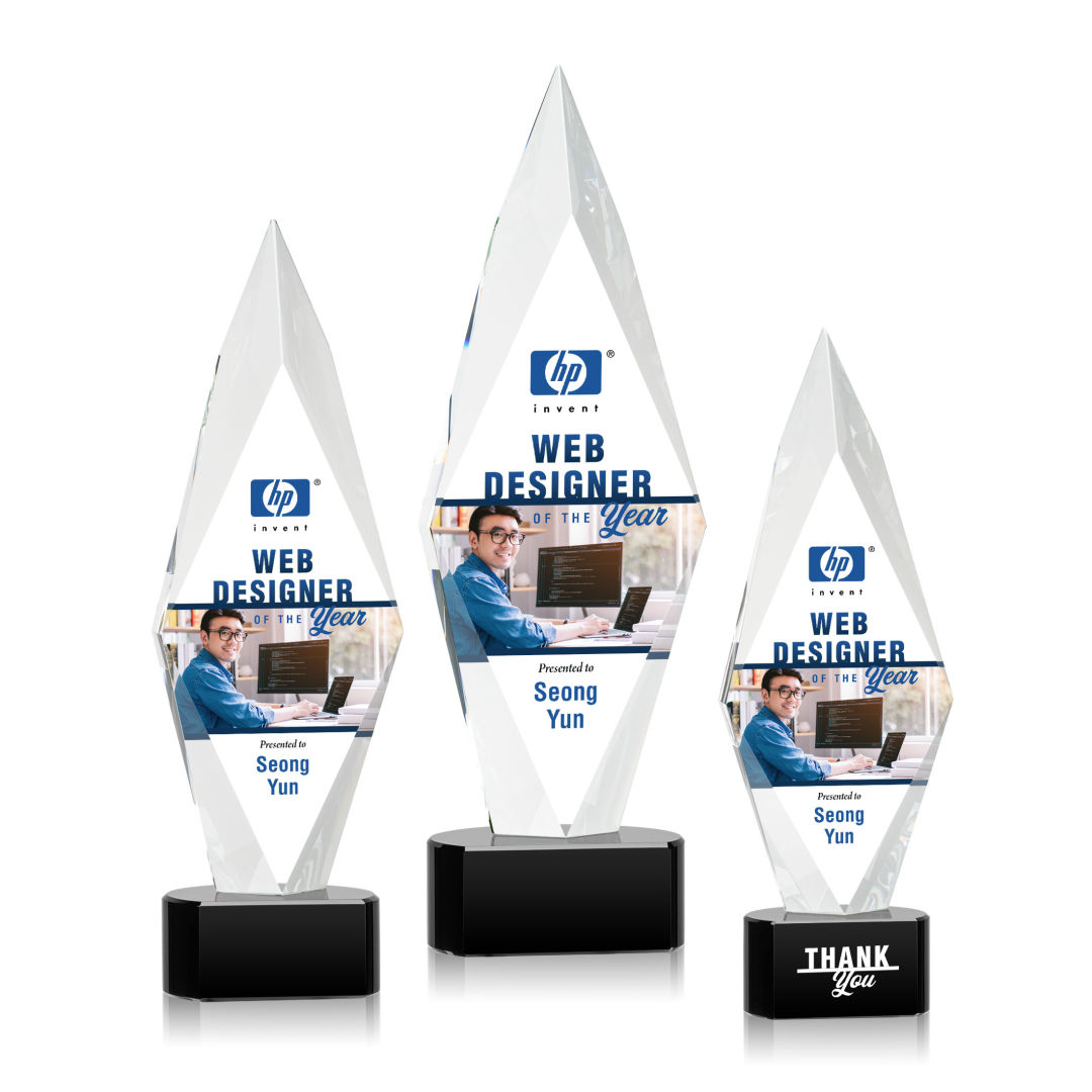 Manilow VividPrint™ Award on Paragon Base - Black