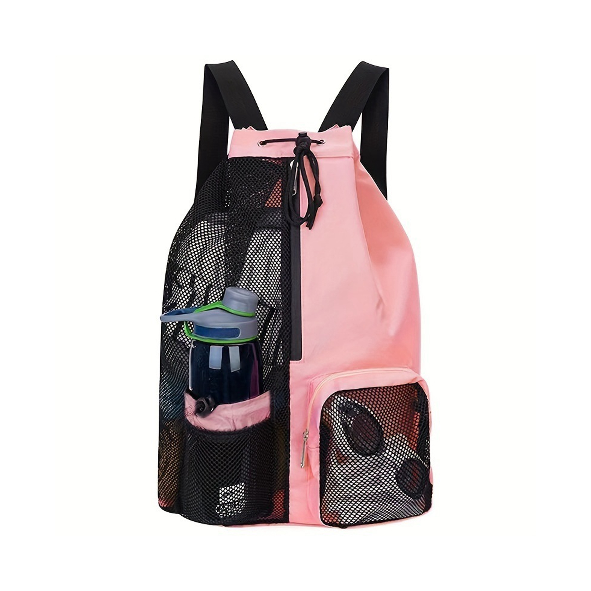 Mesh Drawstring Swim Bag With Wet Pocket For Beach Gym Gear 3