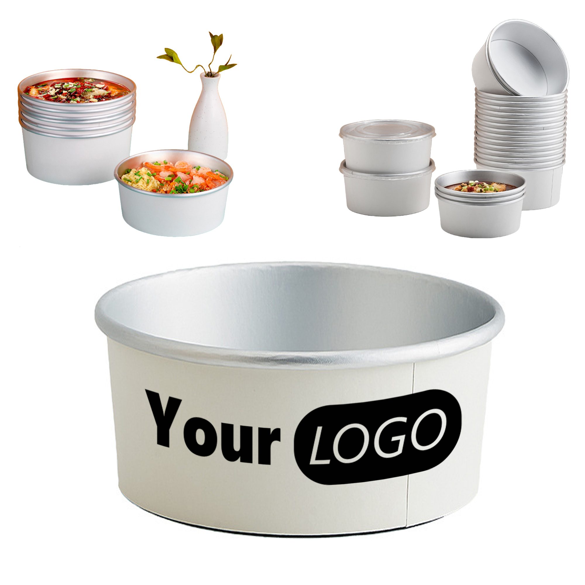 1000 Milliliters Of Food Grade Aluminum Foil Paper Bowls 3