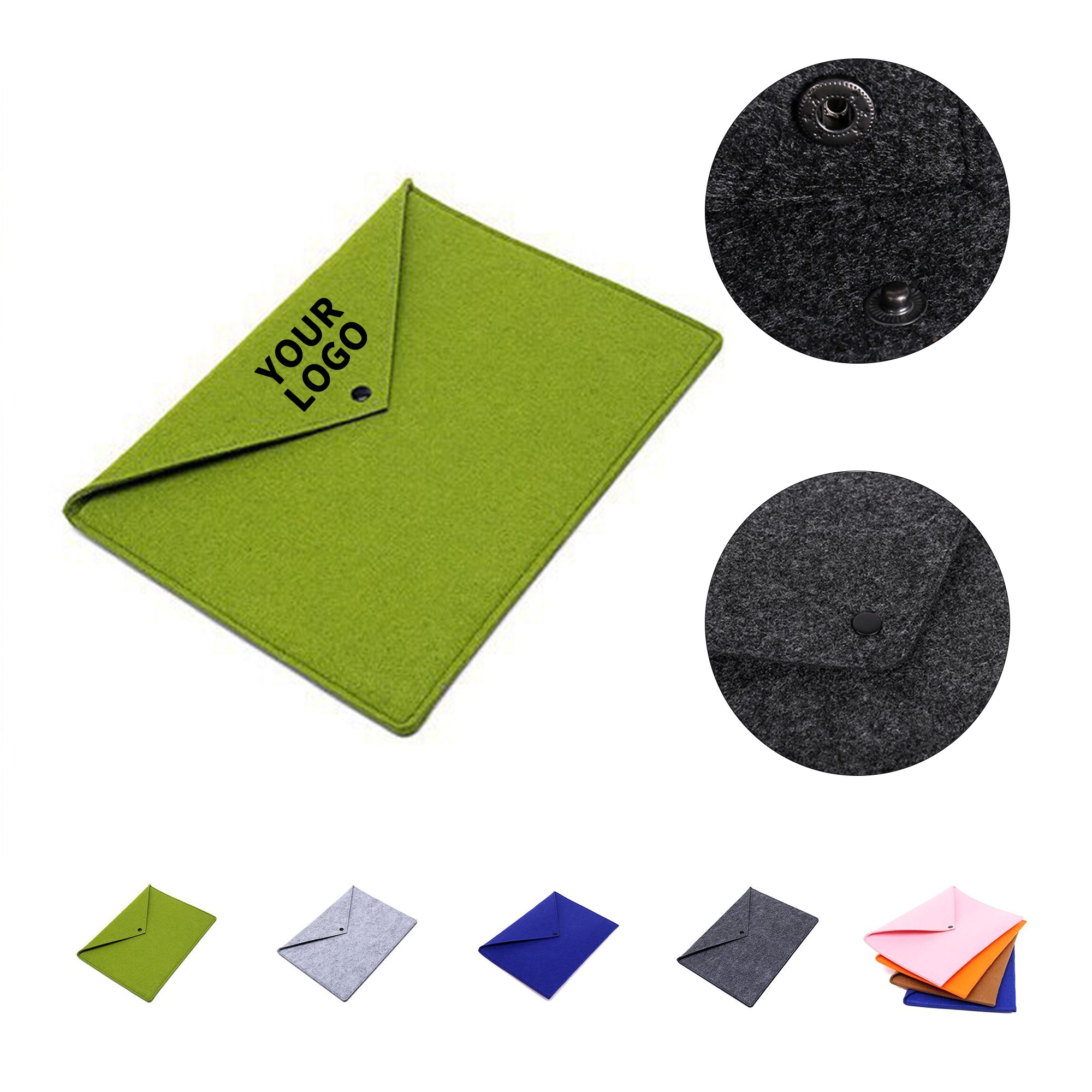 Felt Document Envelope 13.4" x 9.5" With Snap 4
