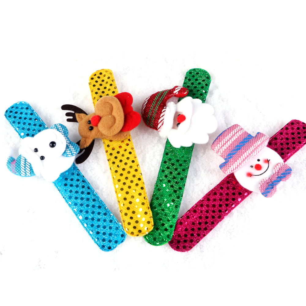 Christmas Glittery Clap Circle Wristband 4