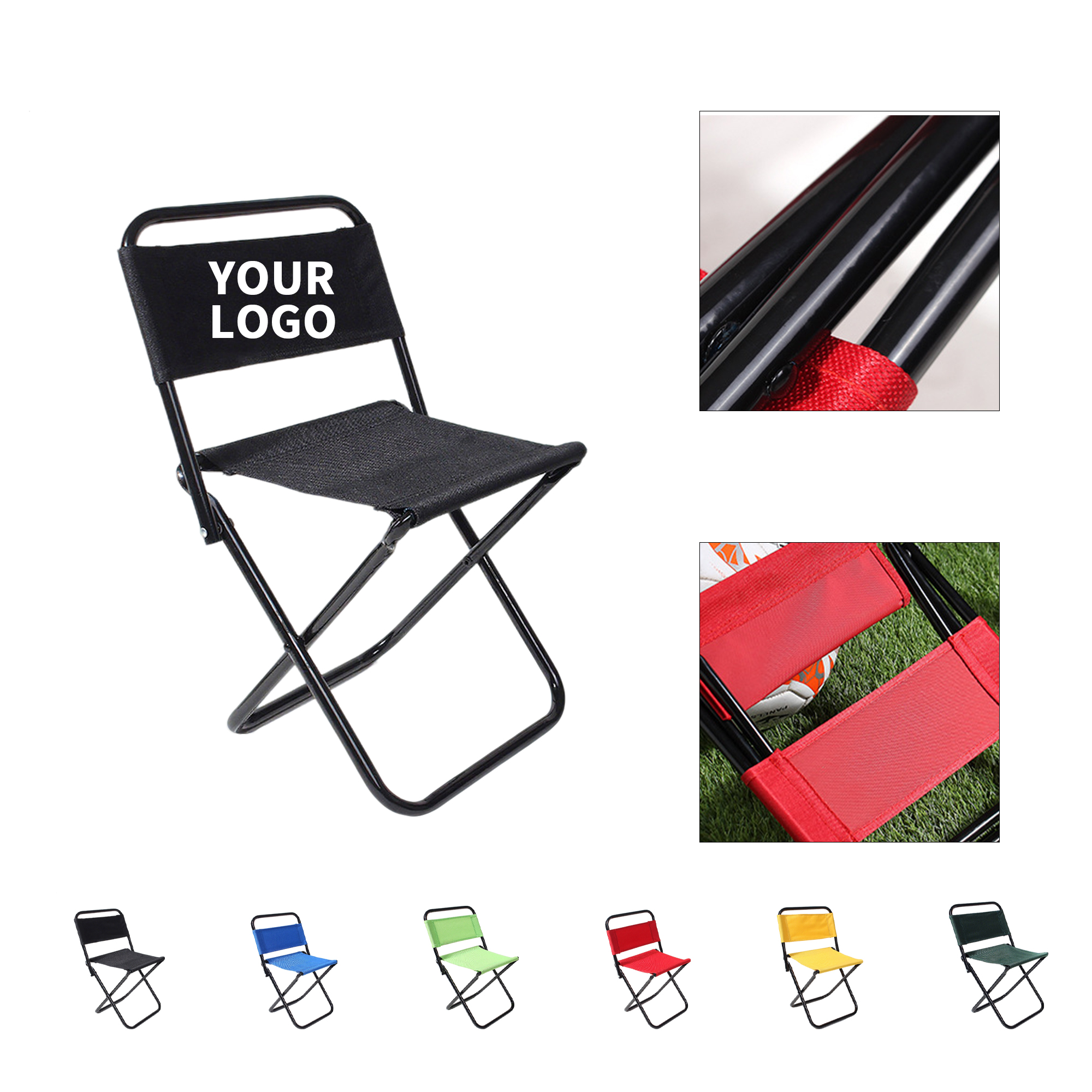 Folding Fishing Chair With Rod Holder 14.2 x 11.1 x 10.3" 2