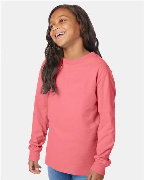 Youth Garment-Dyed Long Sleeve T-Shirt - GDH275 50