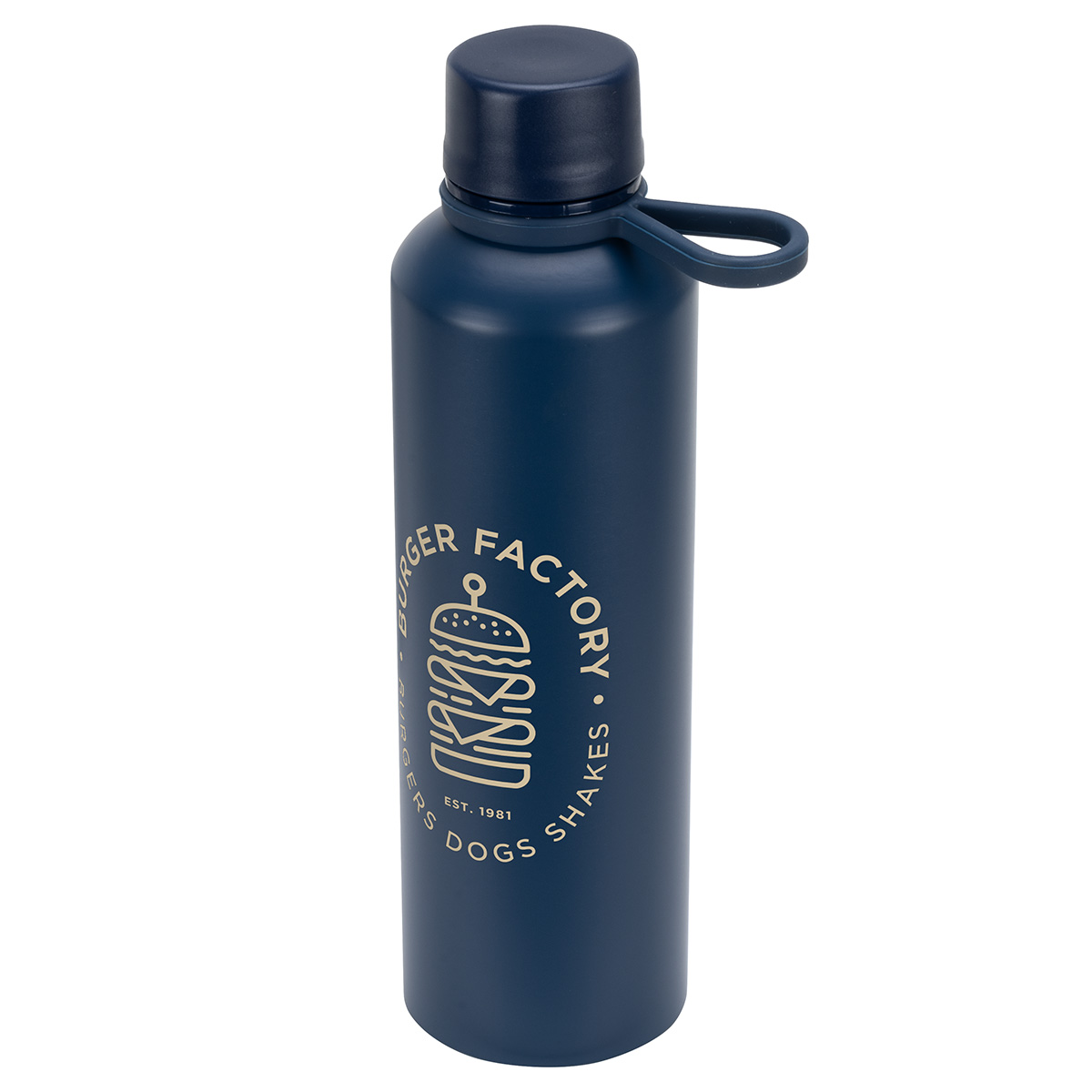 Avento 25 oz Recycled Aluminum Bottle with Silicone Loop 5