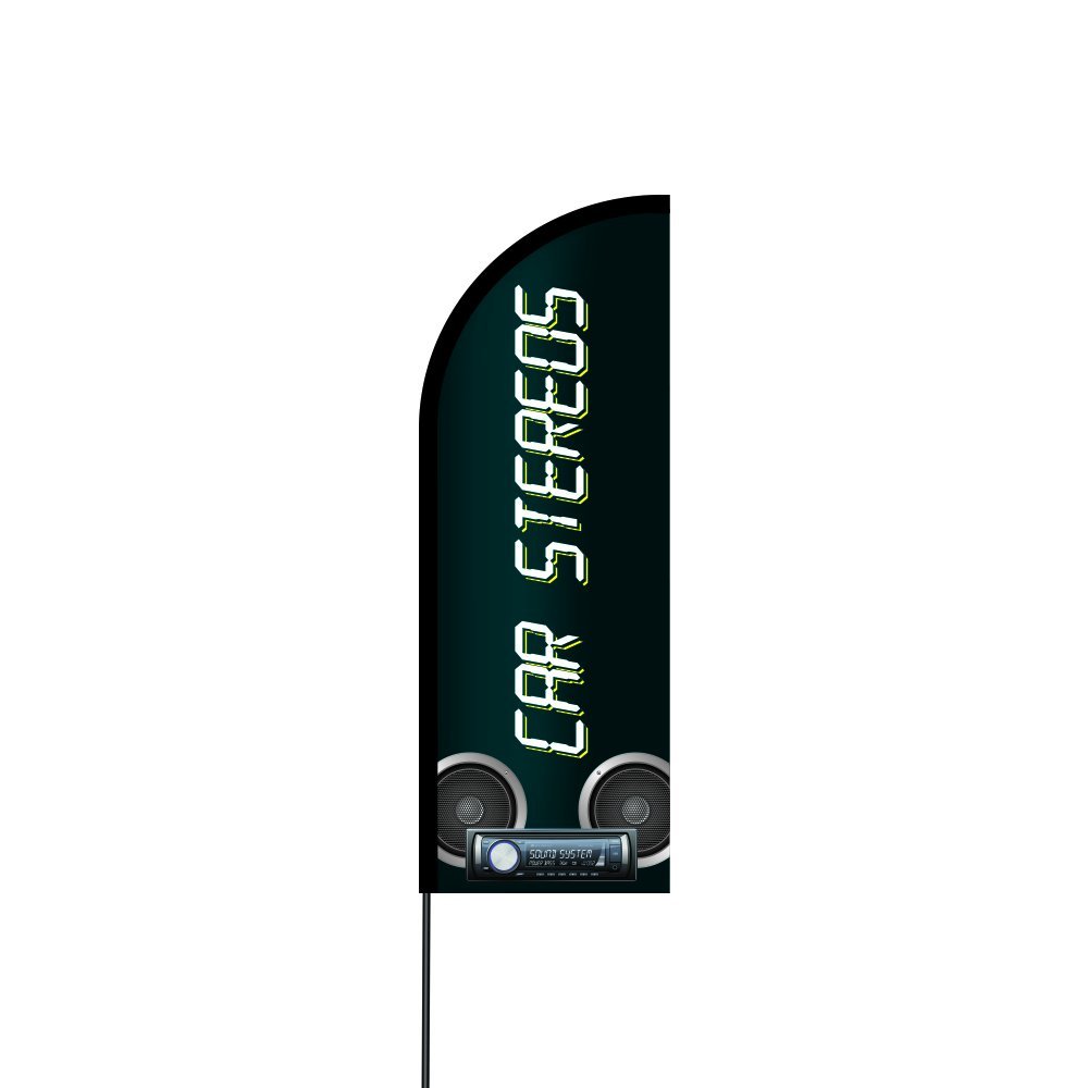 Car Stereos Flag Kit Hardware 11' Feet Feather Flag Sign Outdoor Banner 2