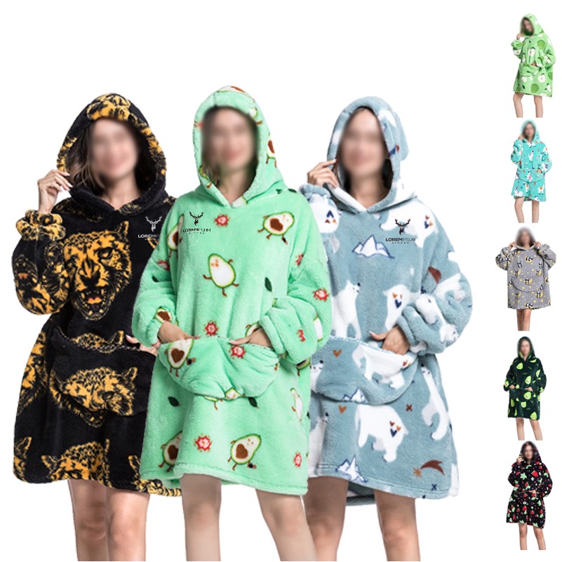 Winter Hooded Blanket Sweatshirt 2