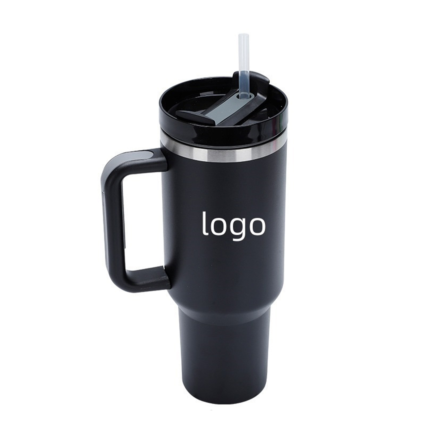 Double-Wall Stainless Steel Tumbler with Straw Lid, 40 oz. 7