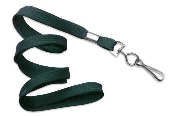3/8" Blank Lanyard w/Swivel Hook (Forest Green) 1