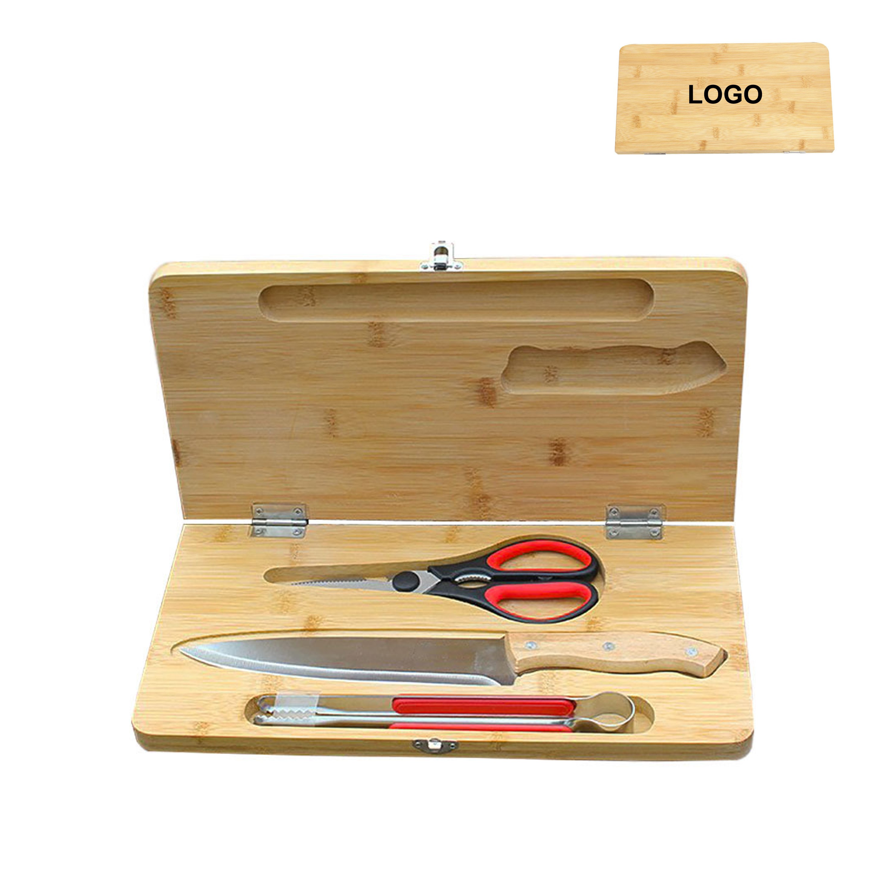 Foldable Bamboo Cutting Board and Utensil Set (direct import) 2