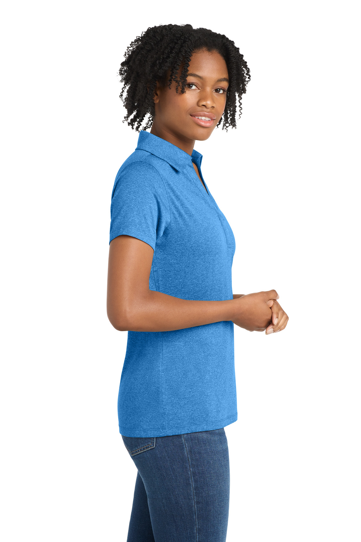 Sport-Tek® Ladies' Heather Contender™ Polo 1