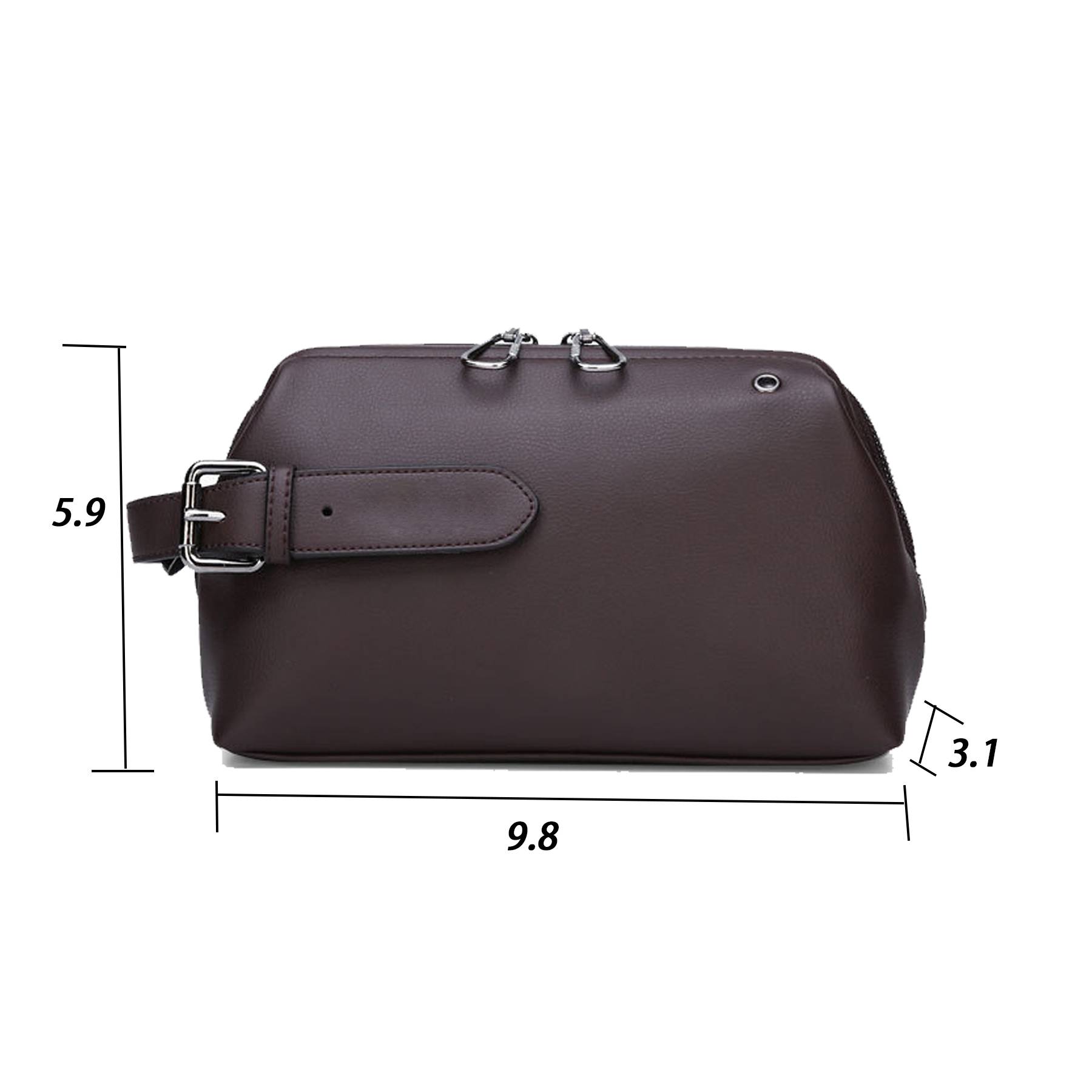 PU Men's large capacity soft leather handbag wallet 2