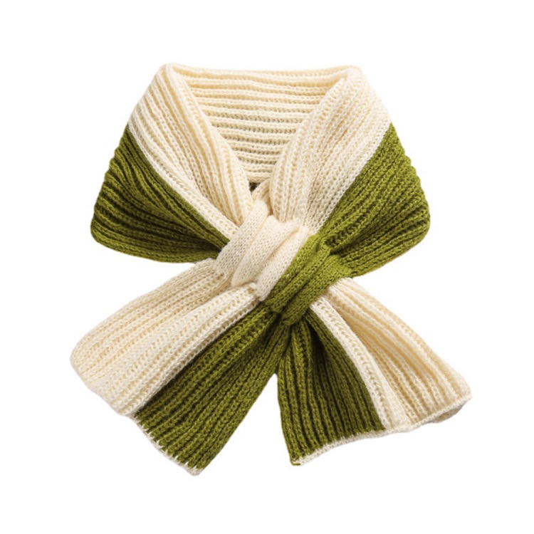 Knitted Color Block Scarf 3