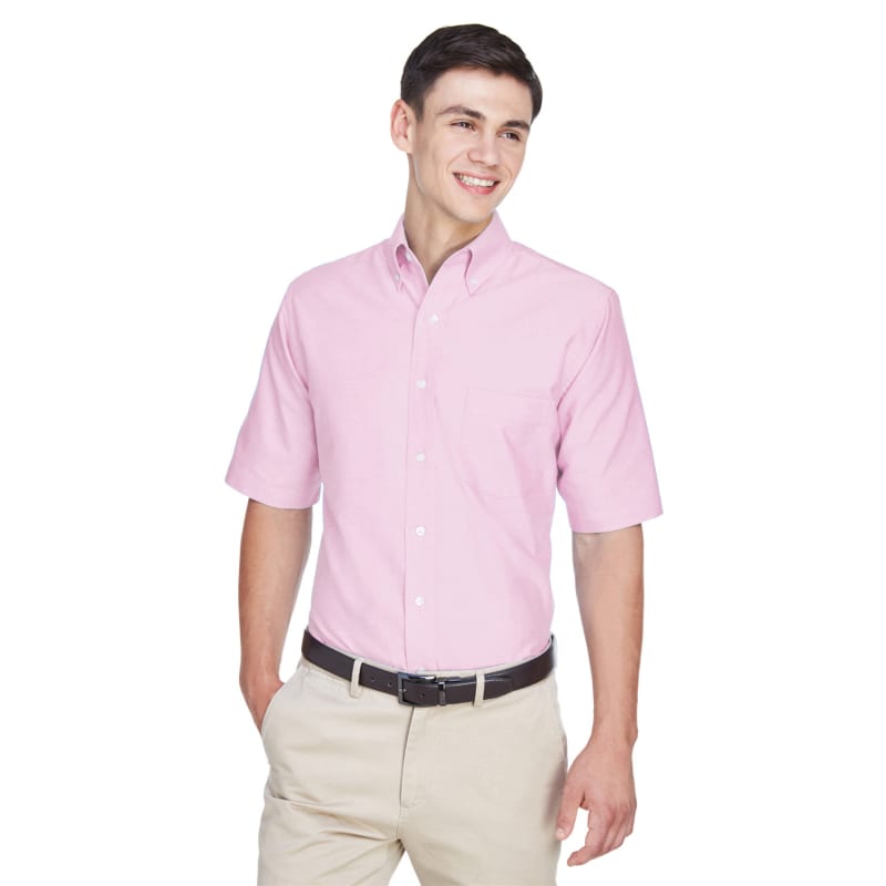 UltraClub Men's Classic Wrinkle-Resistant Short-Sleeve Oxford 15
