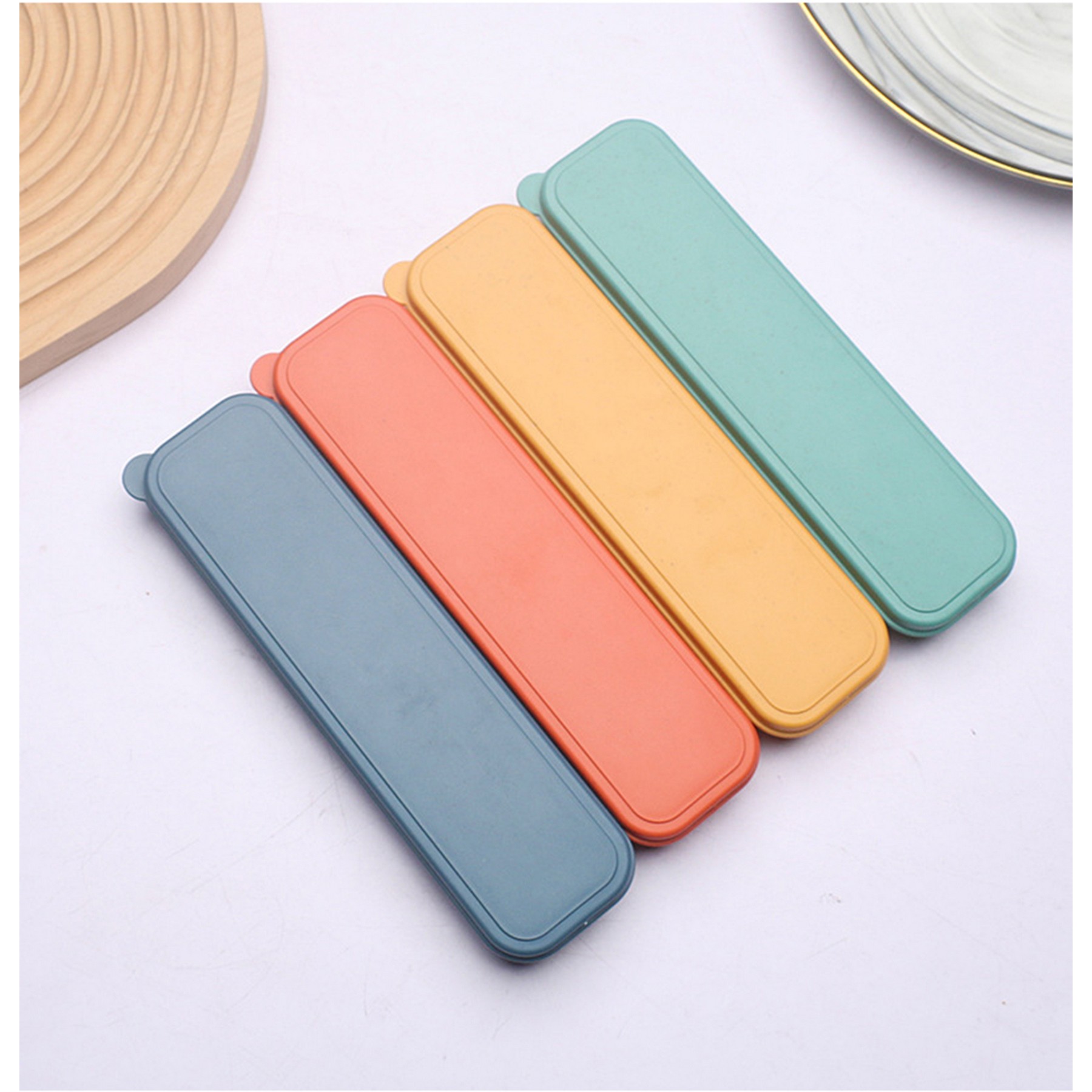 4 Pieces Wheat Straw Cutlery Utensil Set 3