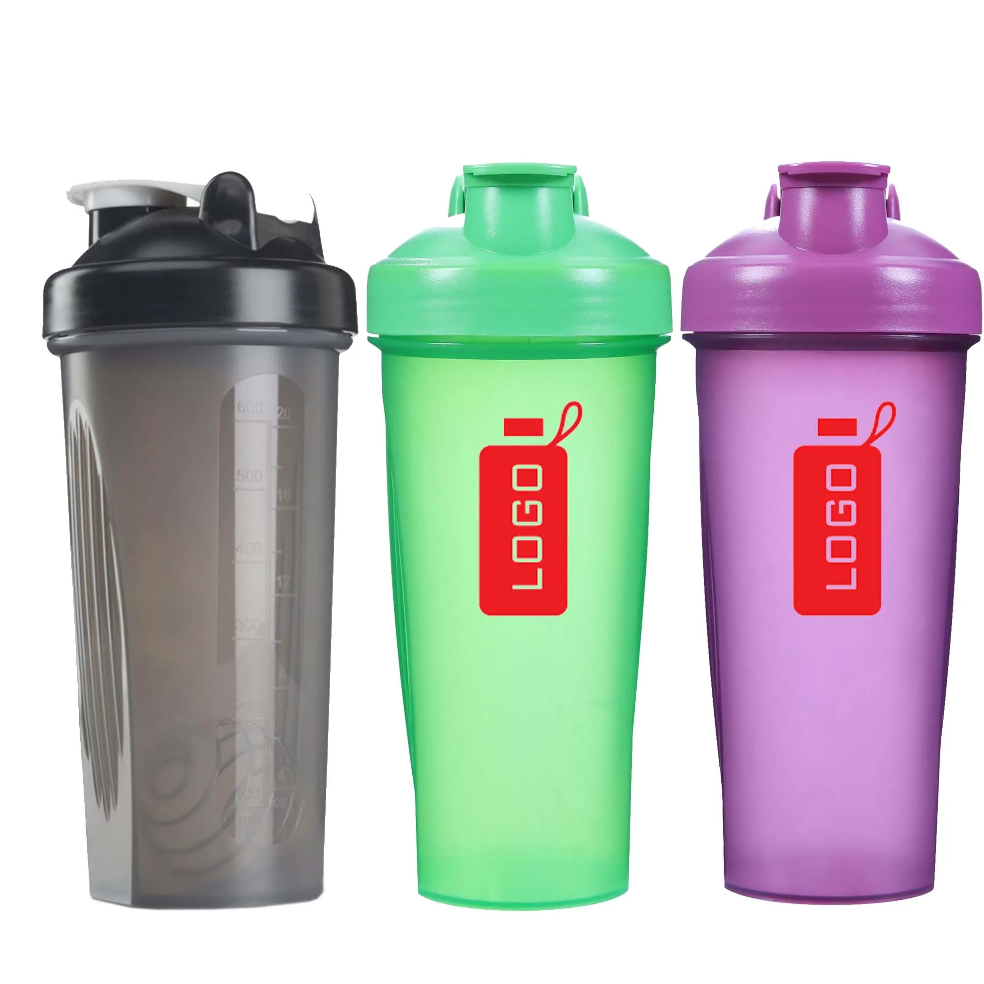 20oz Plastic Shaker Bottle WIth Whisk Ball