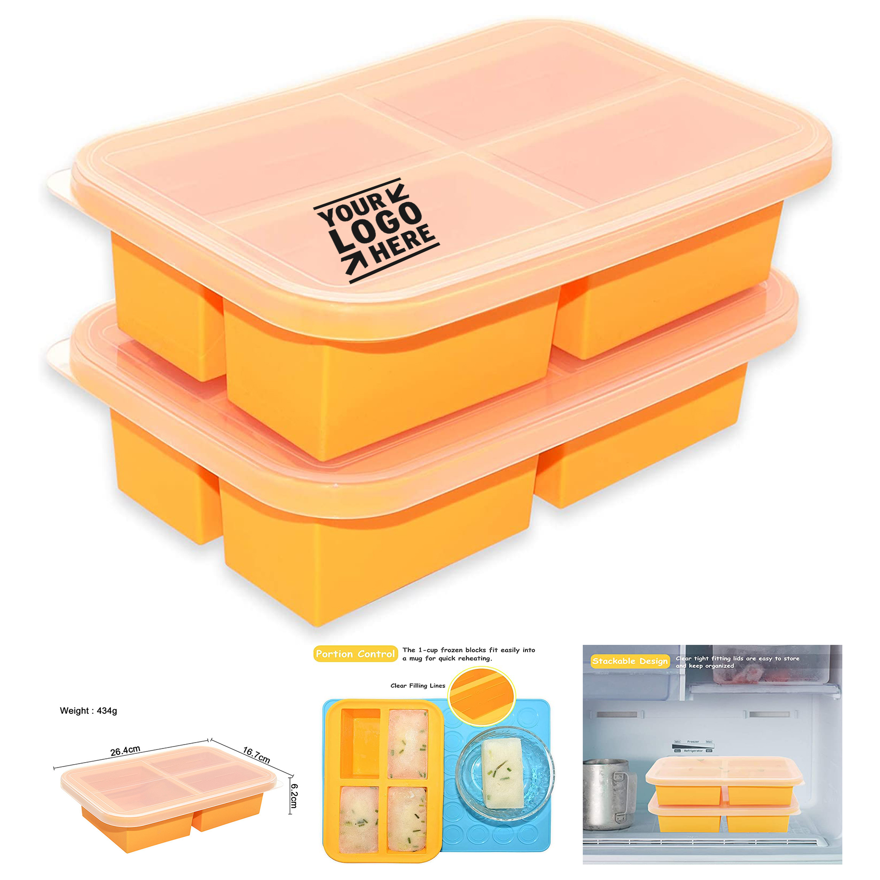  Silicone Freezing Tray 
