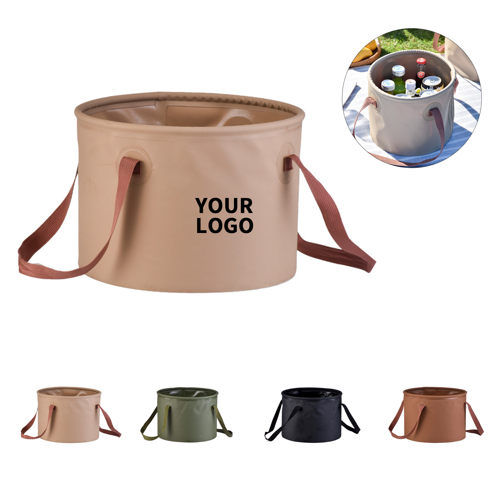 PVC Collapsible Bucket 13 x 9.5" 2