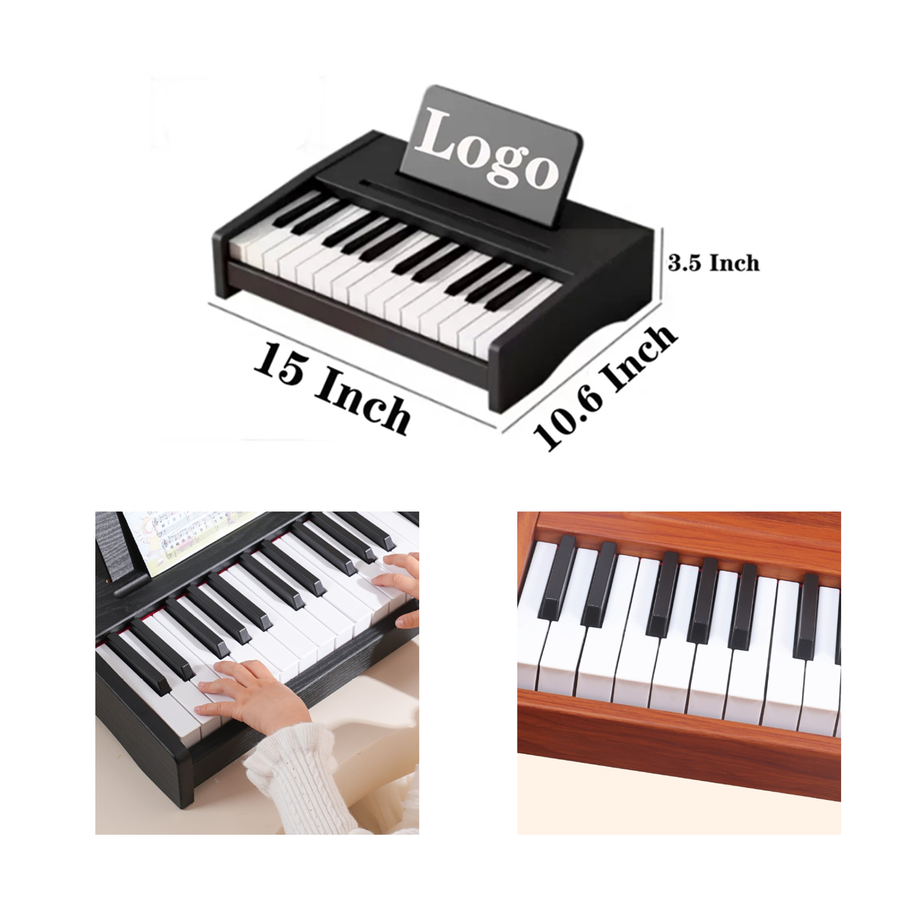 Educational 25-Key Wooden Piano for Kids 2