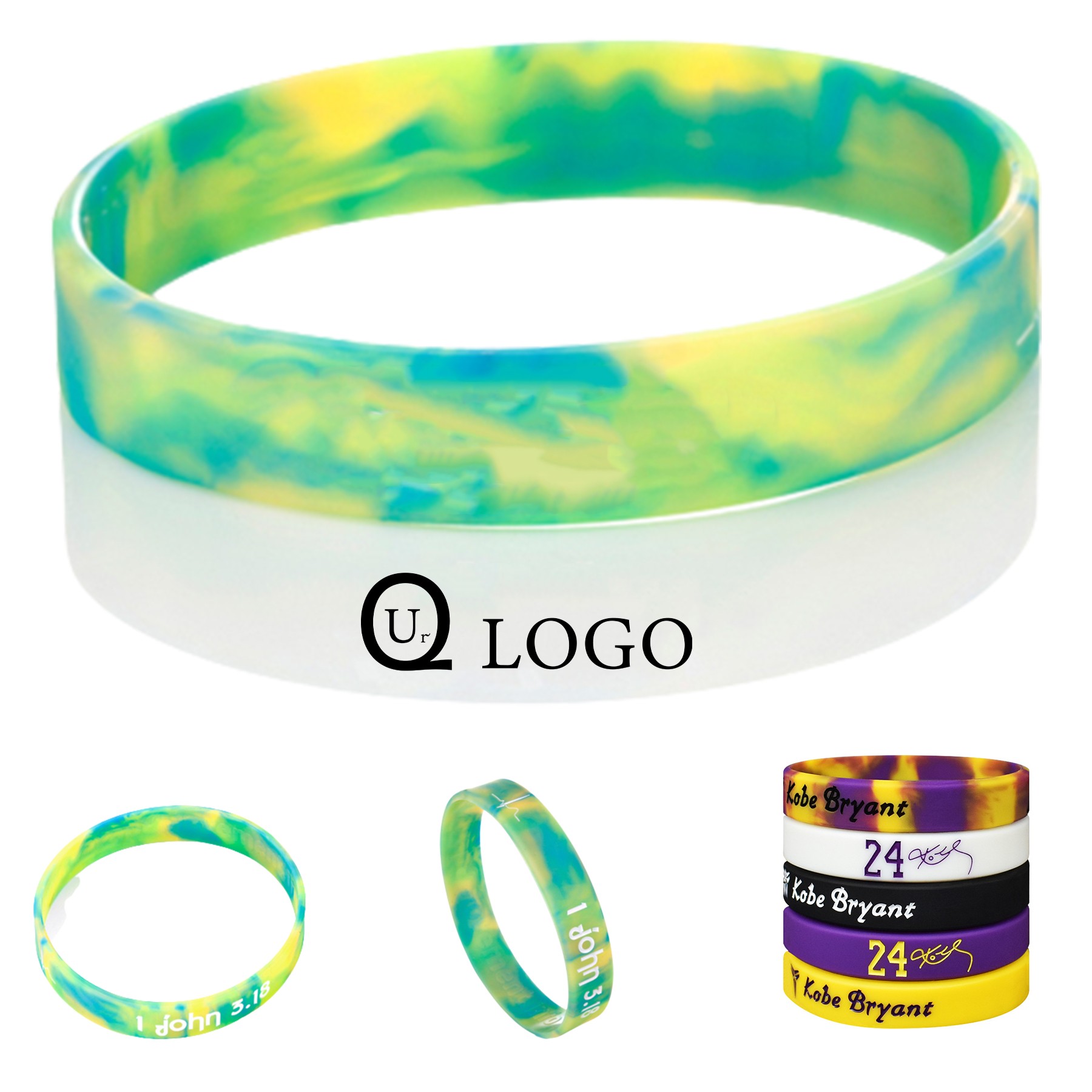 Multicolored Silicone Wristband