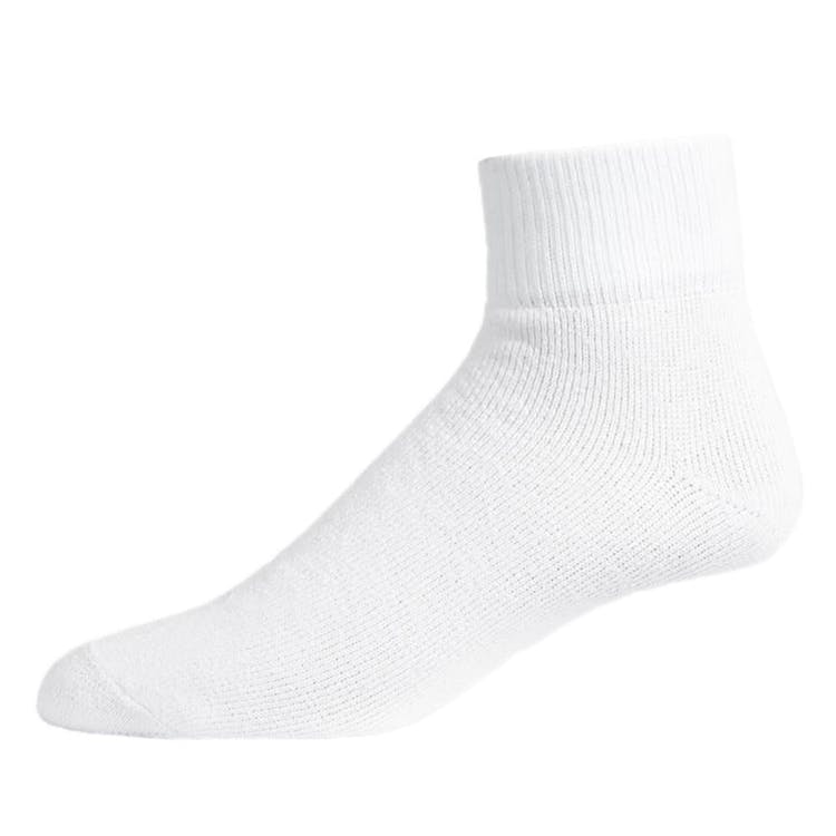 Men's Quarter Sports Socks - White Size 10-13 2