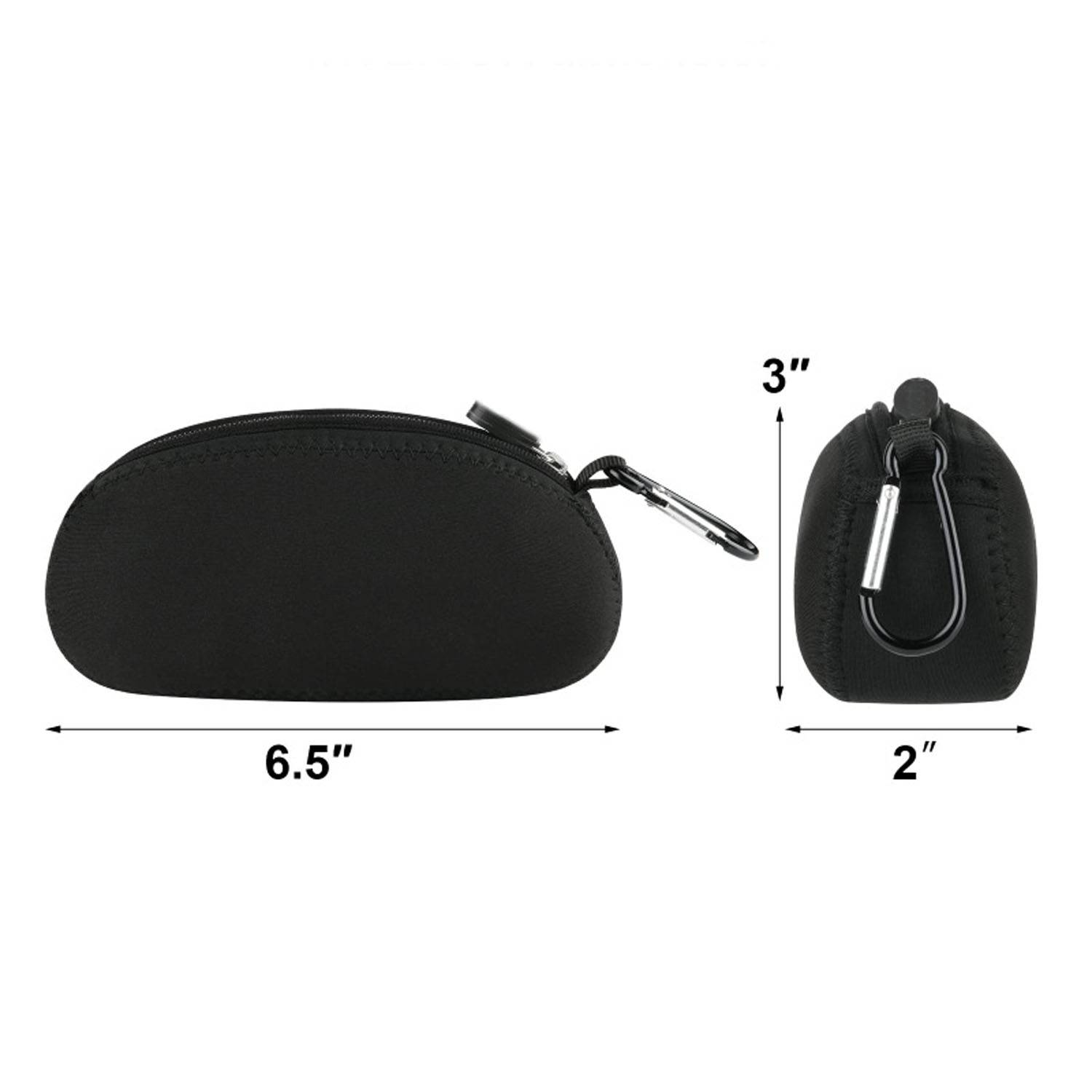 Compact Neoprene Travel Bag w/ Carabiner Clip 6