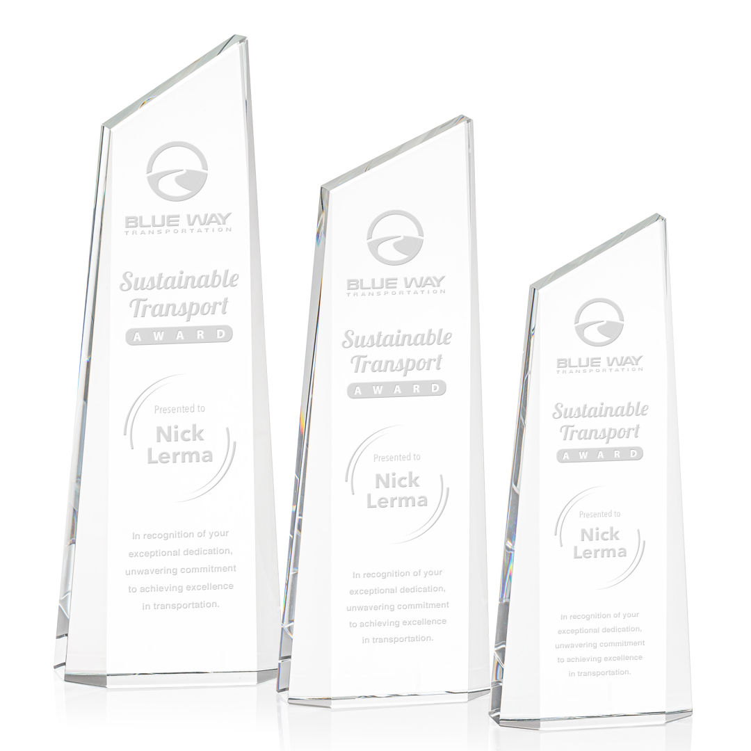 Belmont Tower Award on Padova Base - Blue