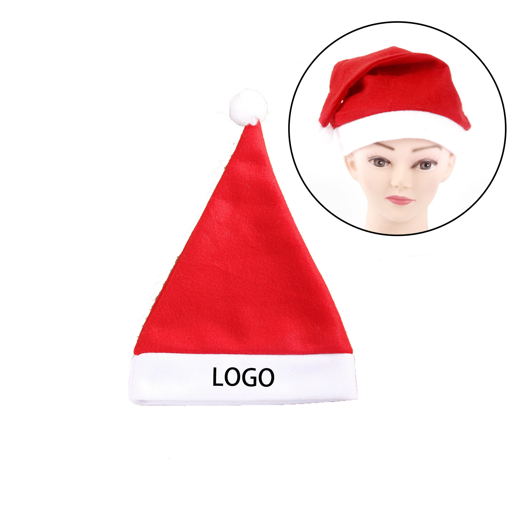 MOQ:10pcs Polyester Christmas Party Hat 2
