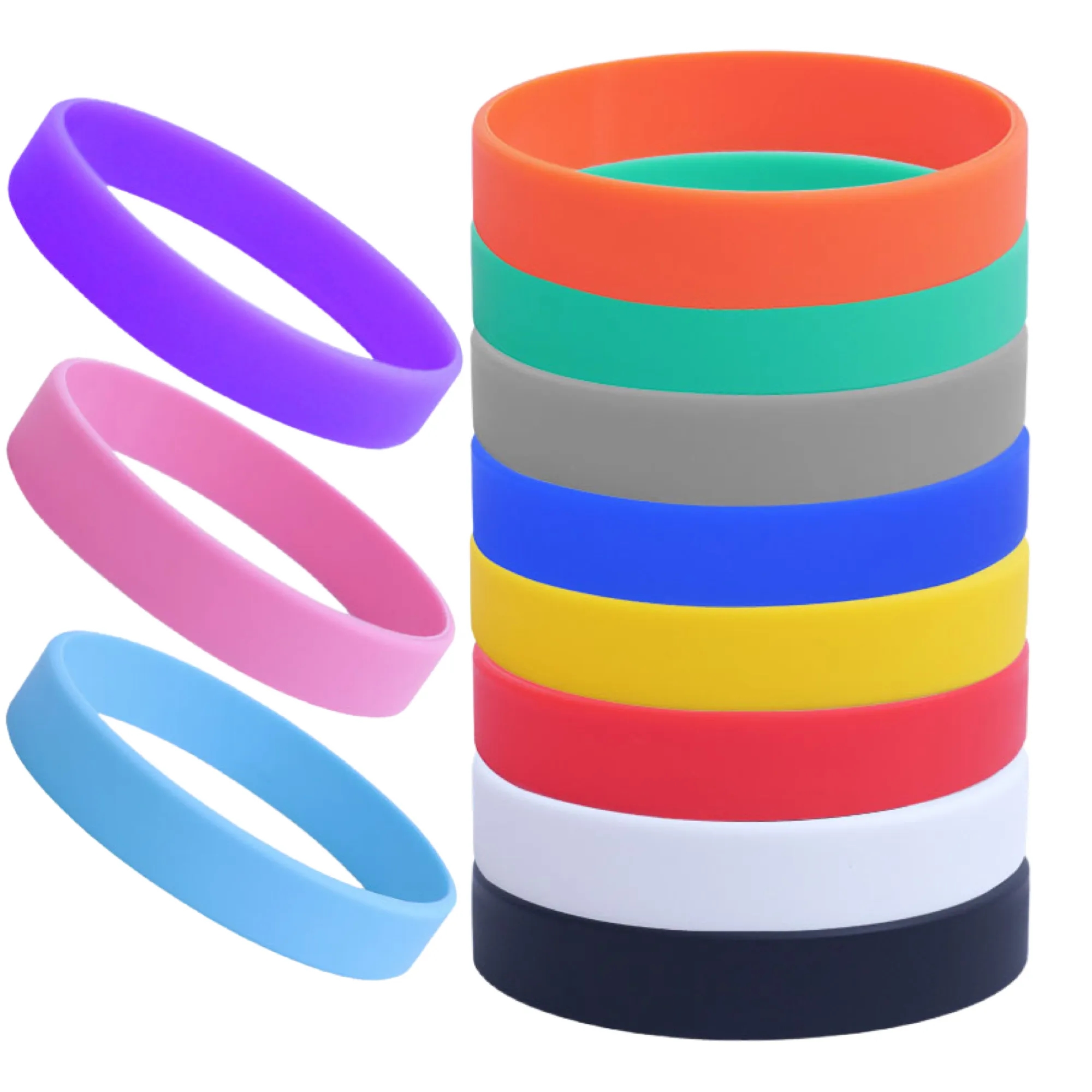 MOQ50 Colorful Silicone Wristband Bracelet 1