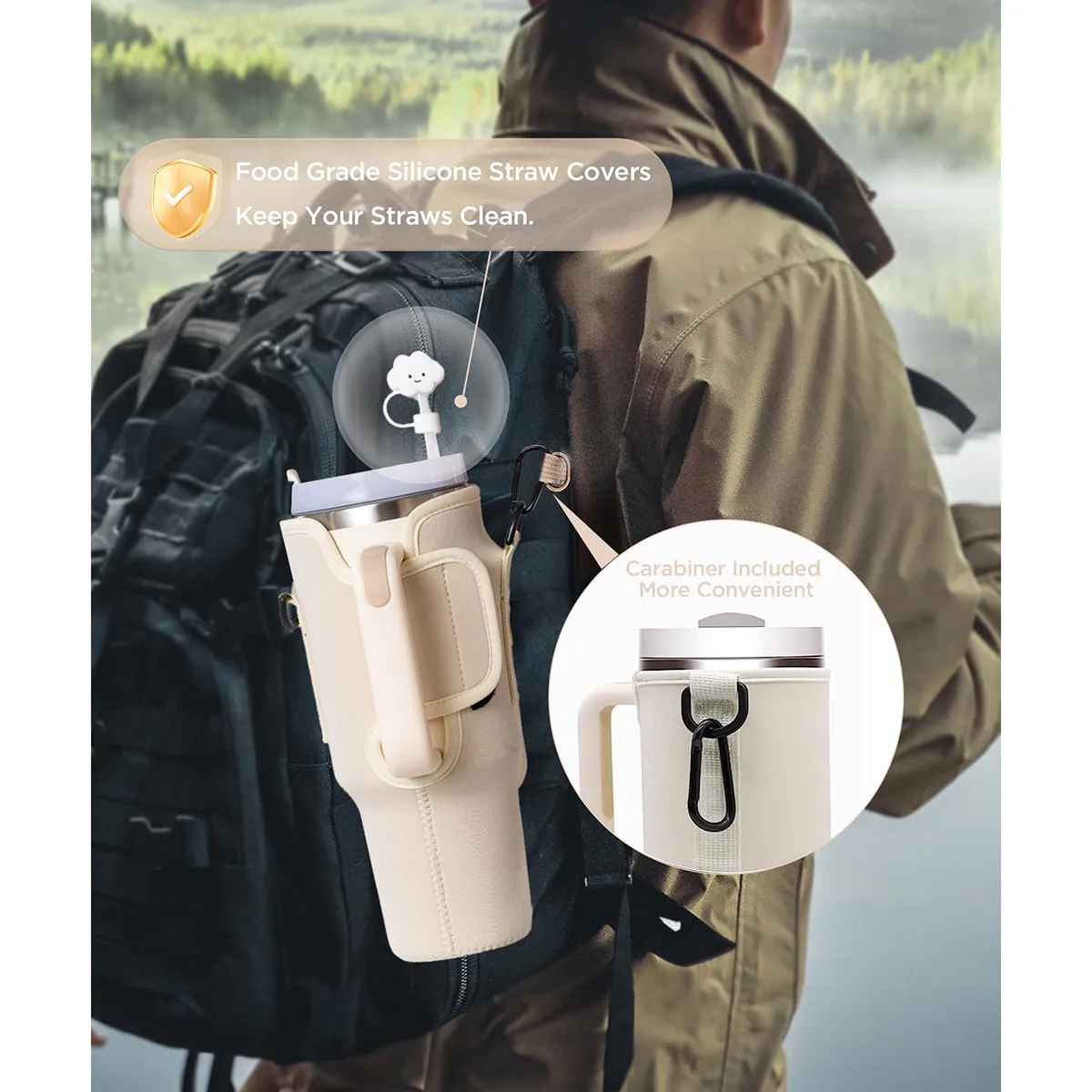Water Bottle Carrier Bag For  40/30 oz Tumbler 6