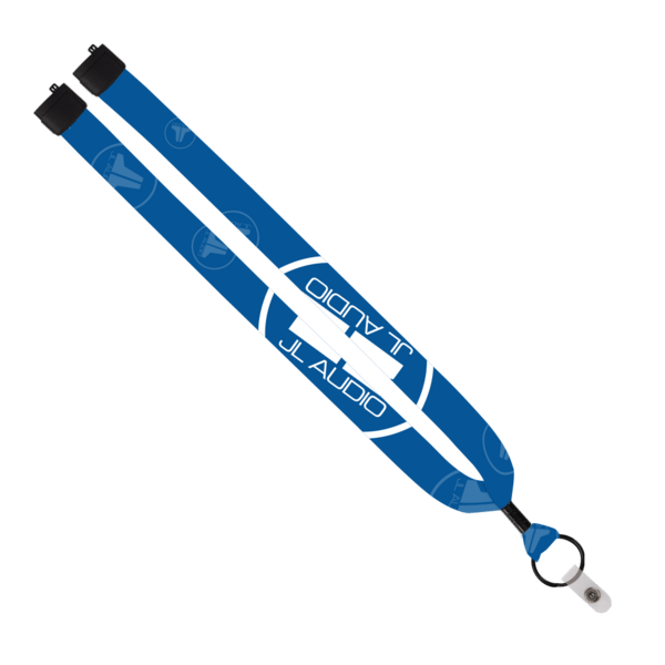 1" Dye-Sublimated Lanyard with Metal Crimp & Metal Split-Ring 2