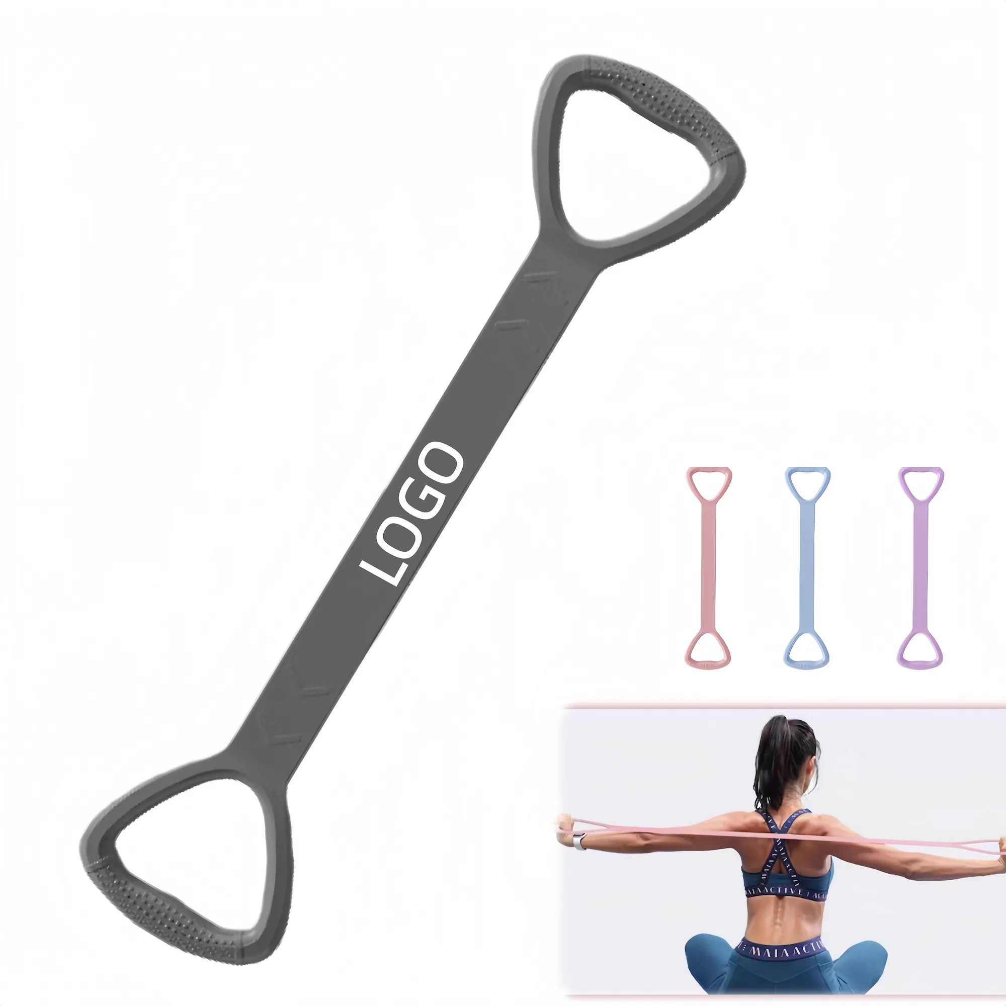 Fitness Figure 8 Resistance Band Pull Rope For Home Gym