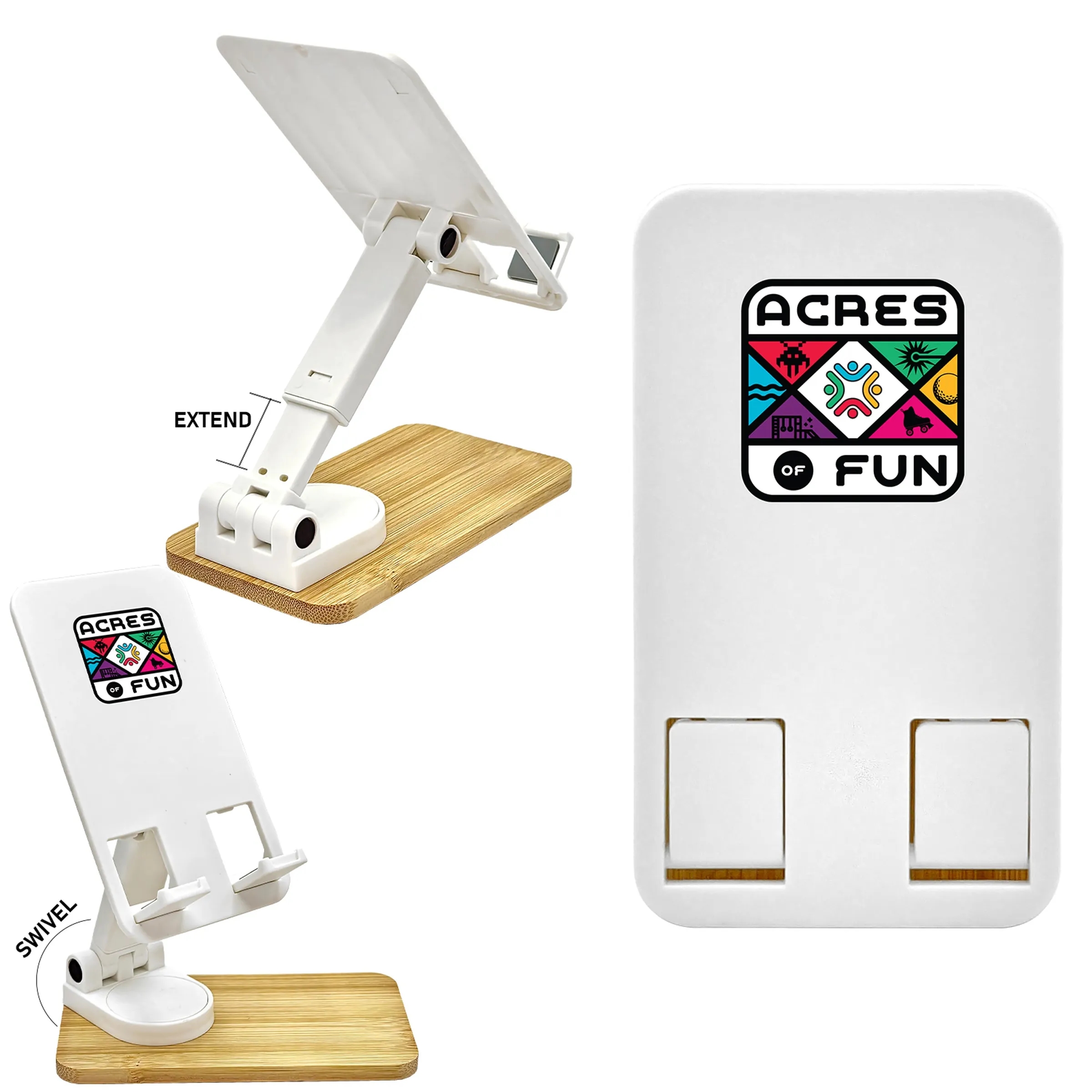 Extendable Bamboo Phone Stand