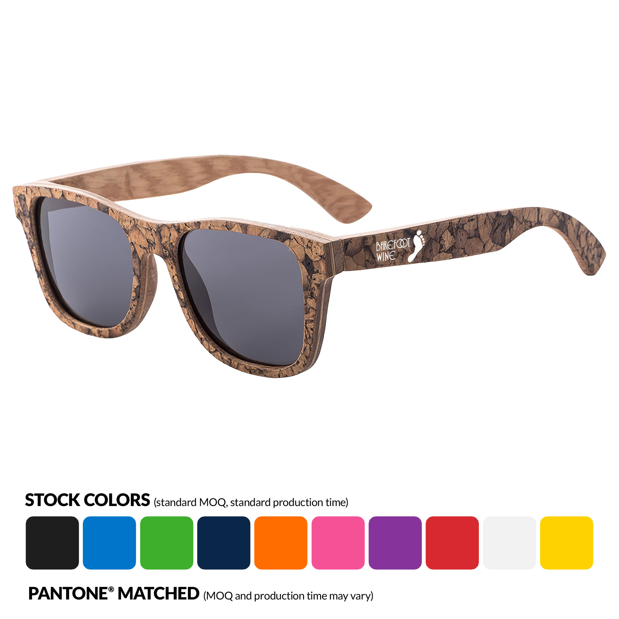 Cork Frame Promotional Sunglasses w/ Temple Imprint 10