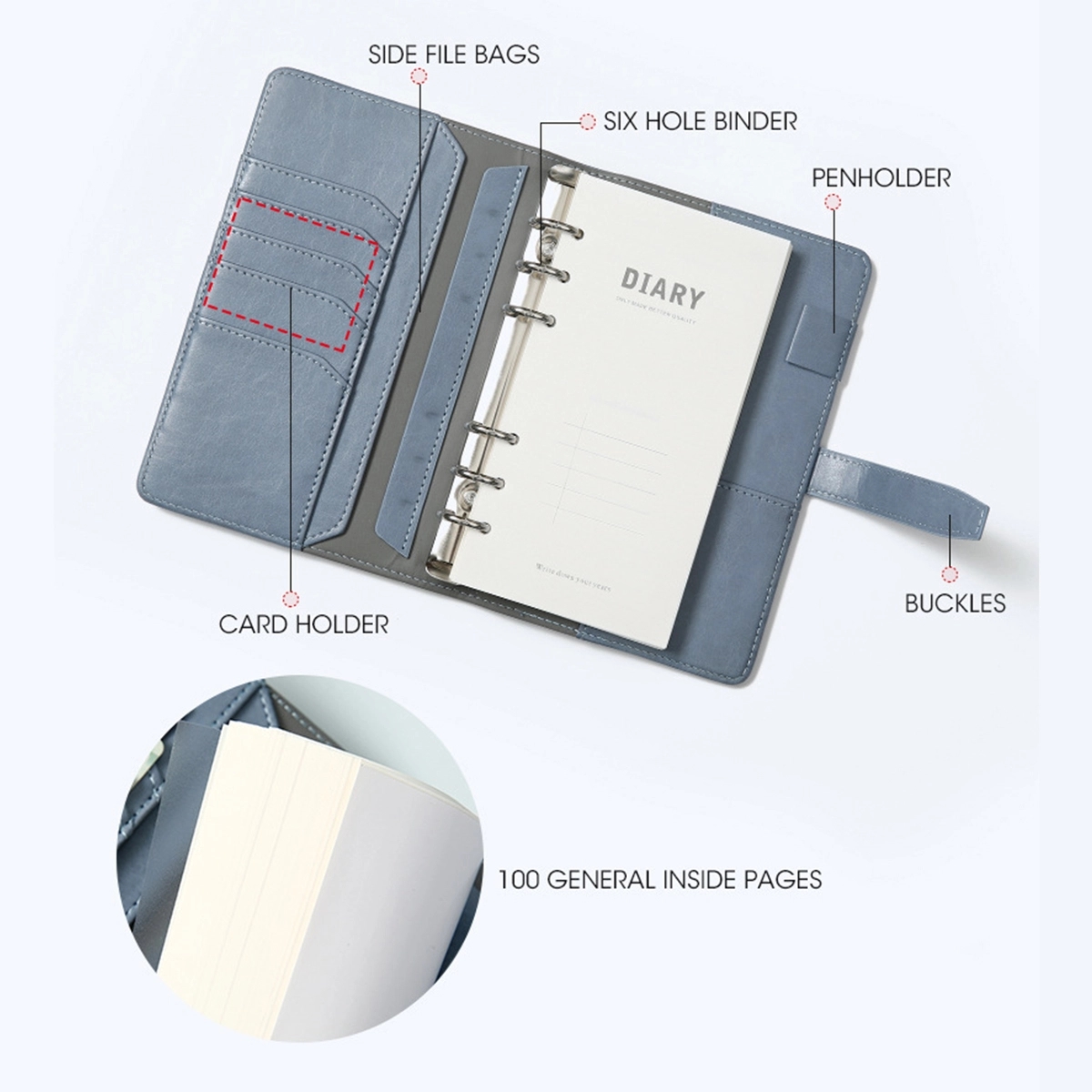 A6 Refillable Diary Writing Notebook 6