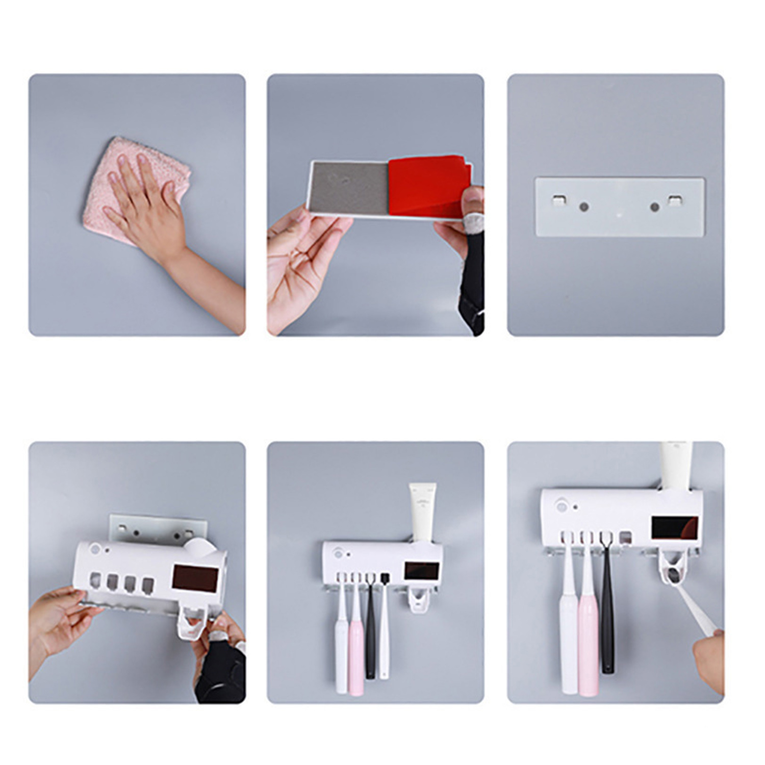 Toothbrush UV Disinfector Automatic Toothpaste Squeezer 11