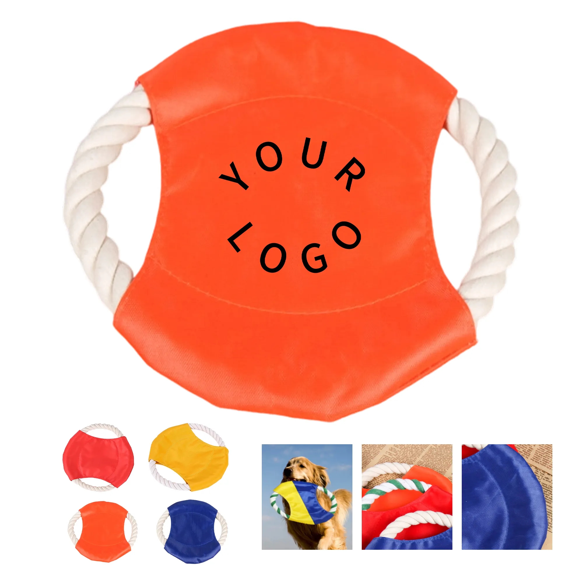 Braided Cotton Rope Pet Flyer Disc Oxford 4