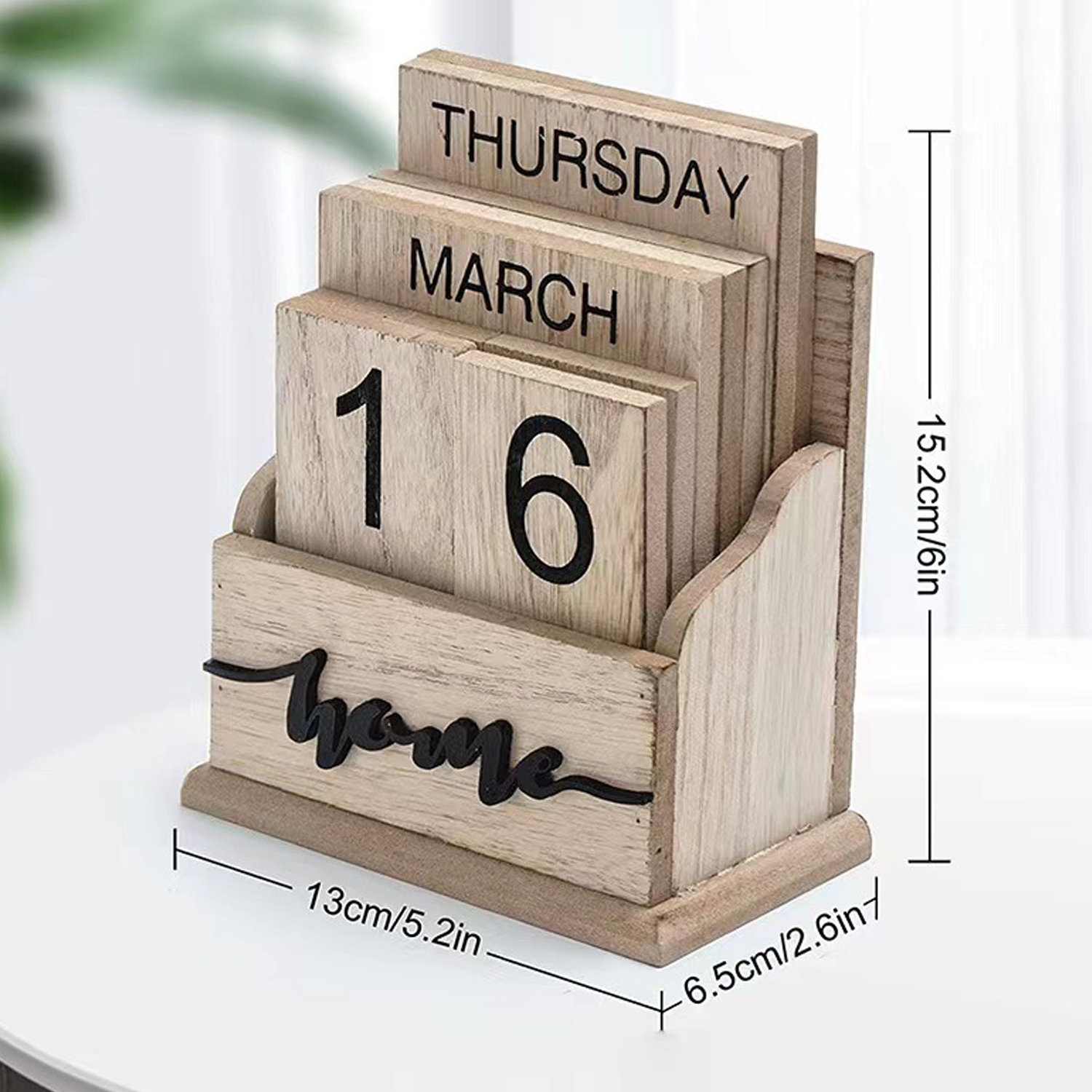 Nordic-style Wooden Calendar Ornament 2