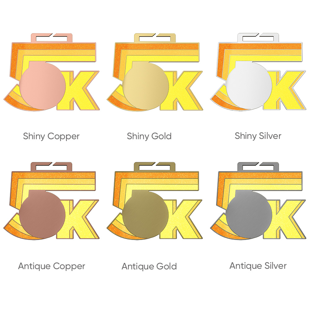 4.5" UV Printed 5K Medals 5